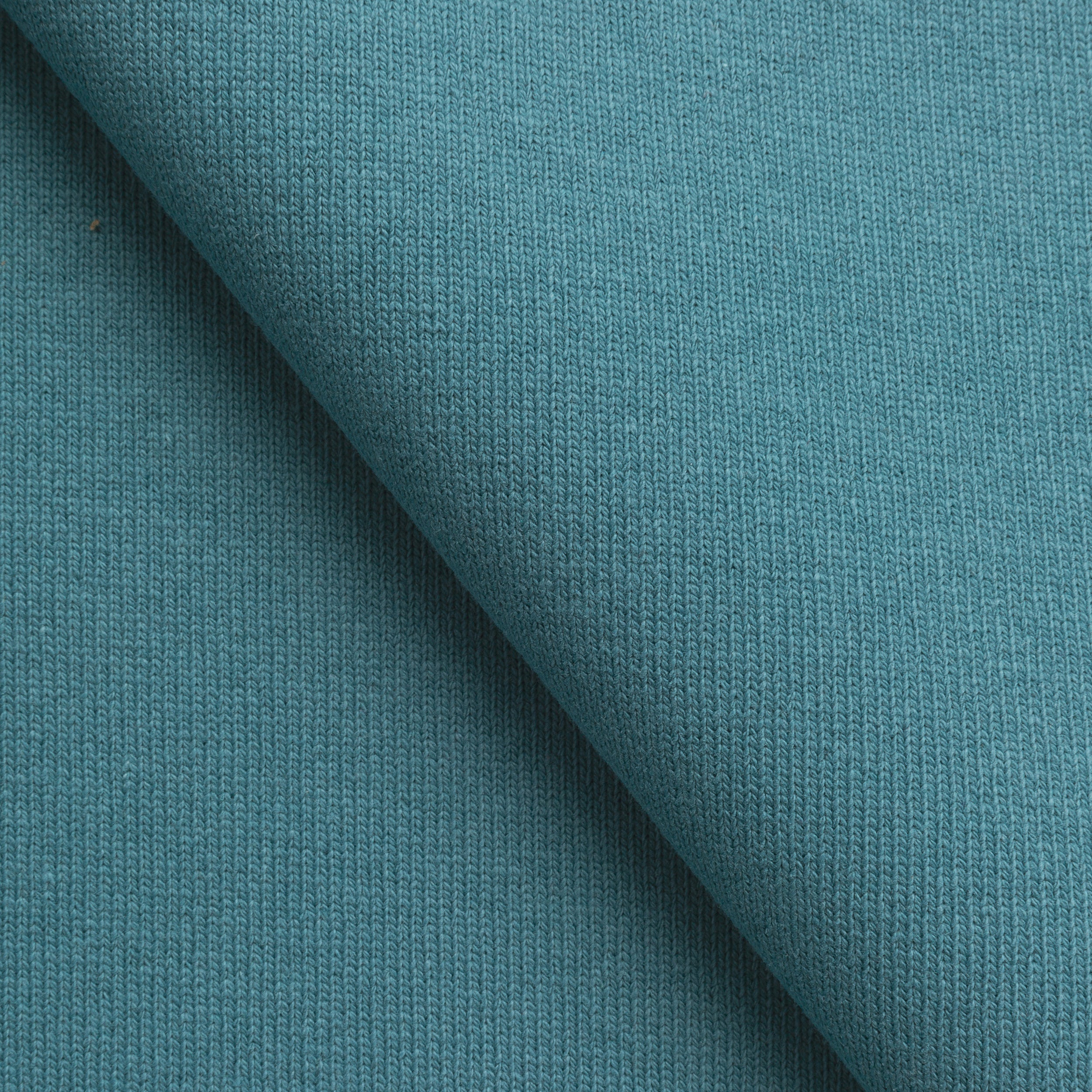 COTTON RIB KNIT FABRIC WITH ELASTANE - TURQUOISE - 460 GSM