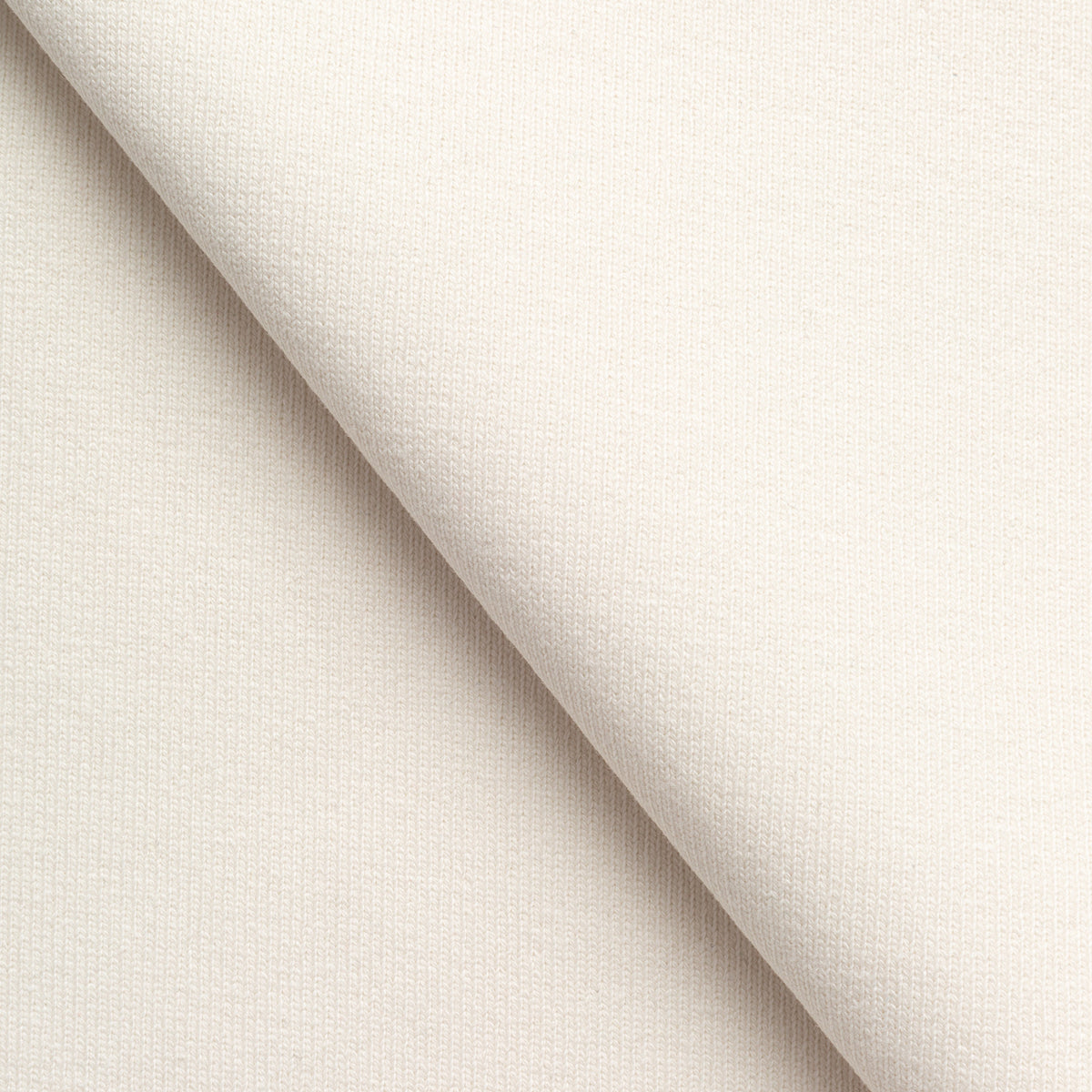 COTTON RIB KNIT FABRIC WITH ELASTANE - WHITE - 460 GSM