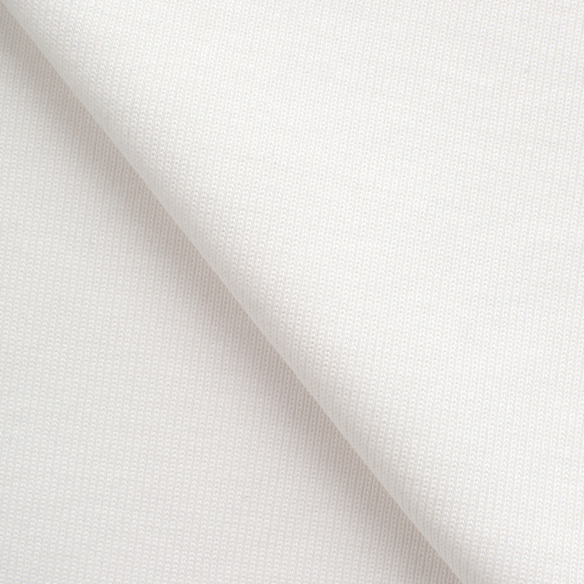 COTTON RIB KNIT FABRIC WITH ELASTANE - WHITE - 296 GSM