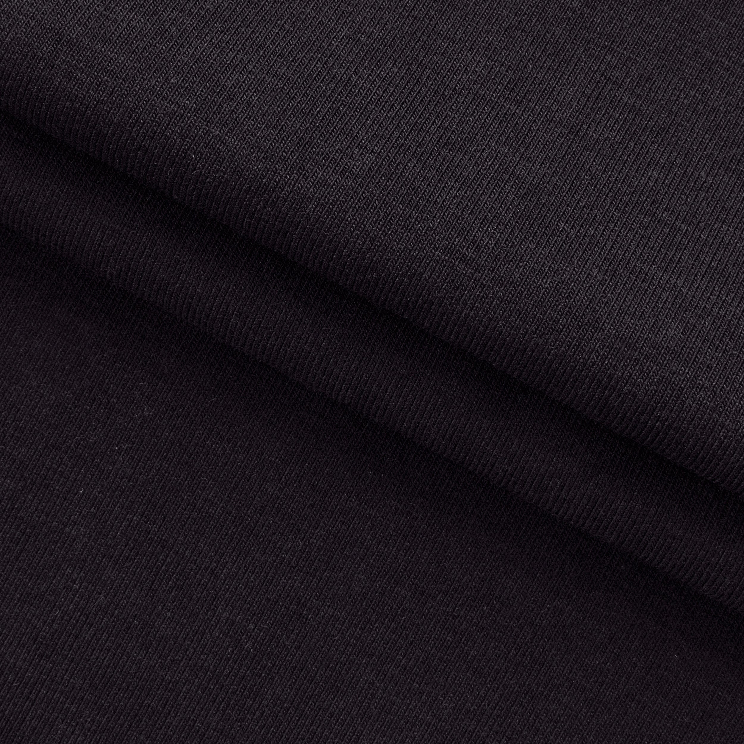 COTTON SINGLE JERSEY FABRIC WITH ELASTANE - BLACK - 210 GSM