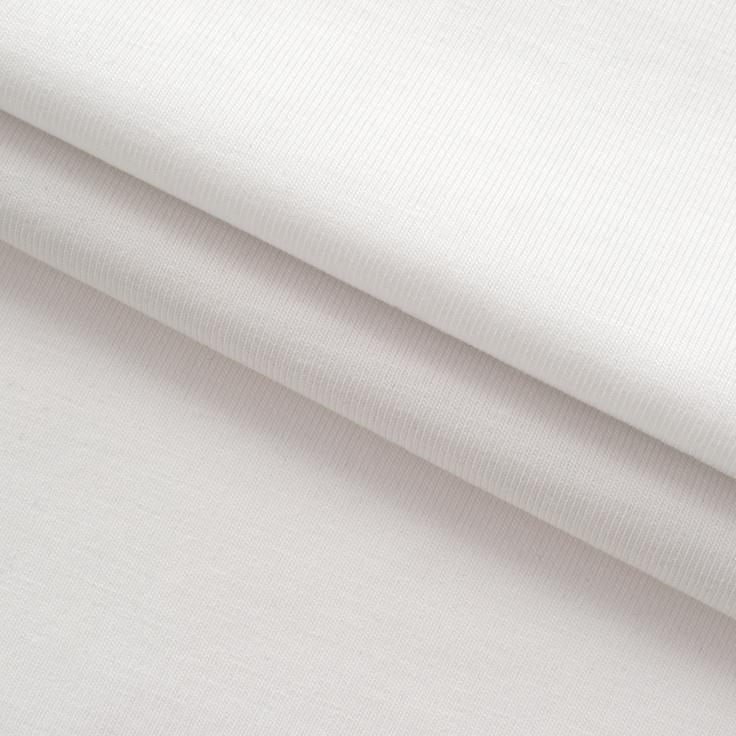 COTTON SINGLE JERSEY FABRIC WITH ELASTANE - WHITE - 210 GSM
