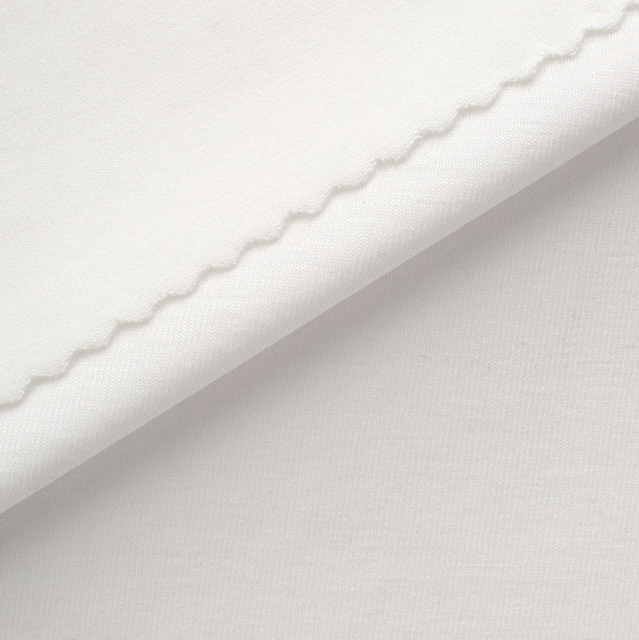 COTTON SINGLE JERSEY FABRIC WITH ELASTANE - WHITE - 210 GSM