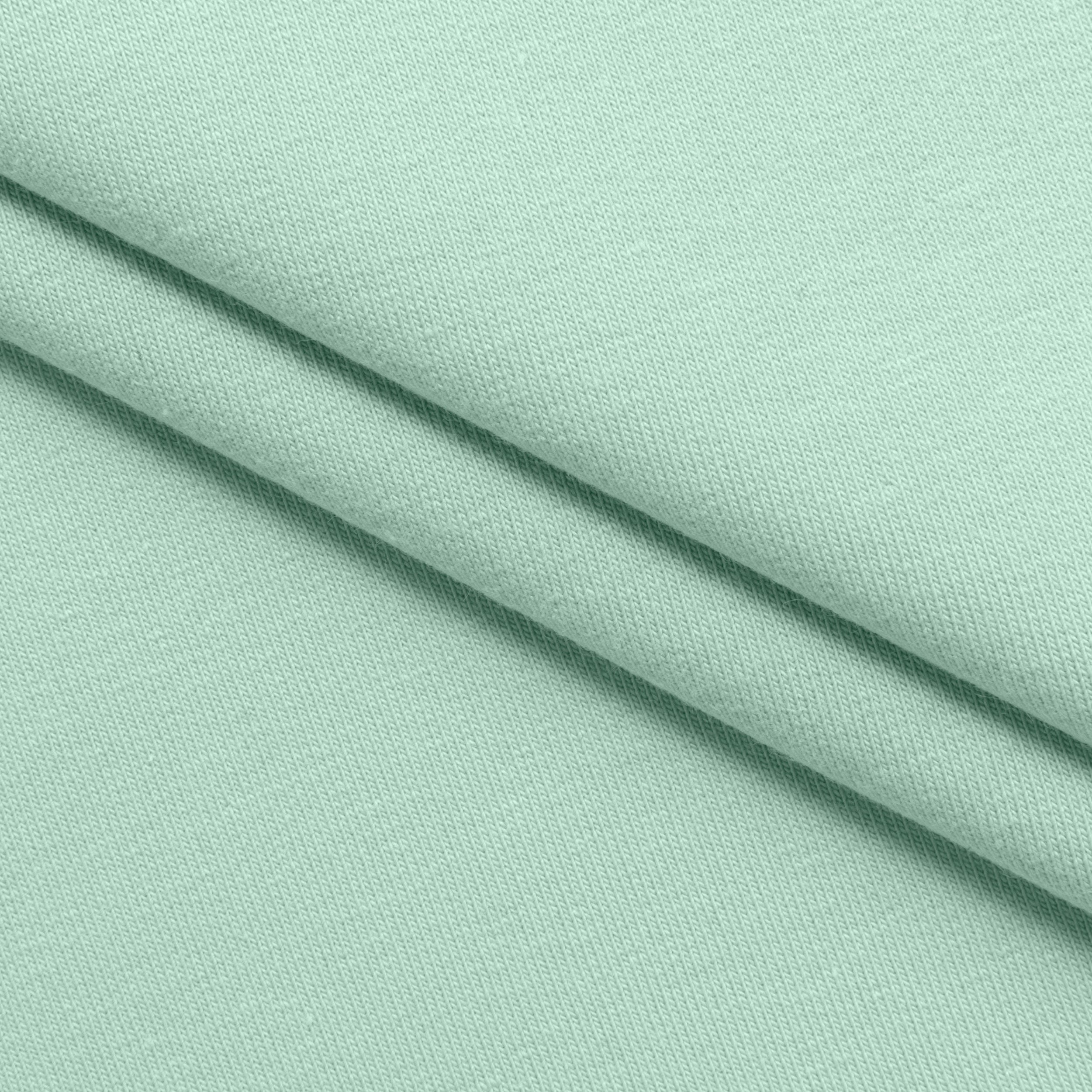 COTTON FRENCH TERRY FABRIC WITH ELASTANE - AQUAMARINE - 280 GSM