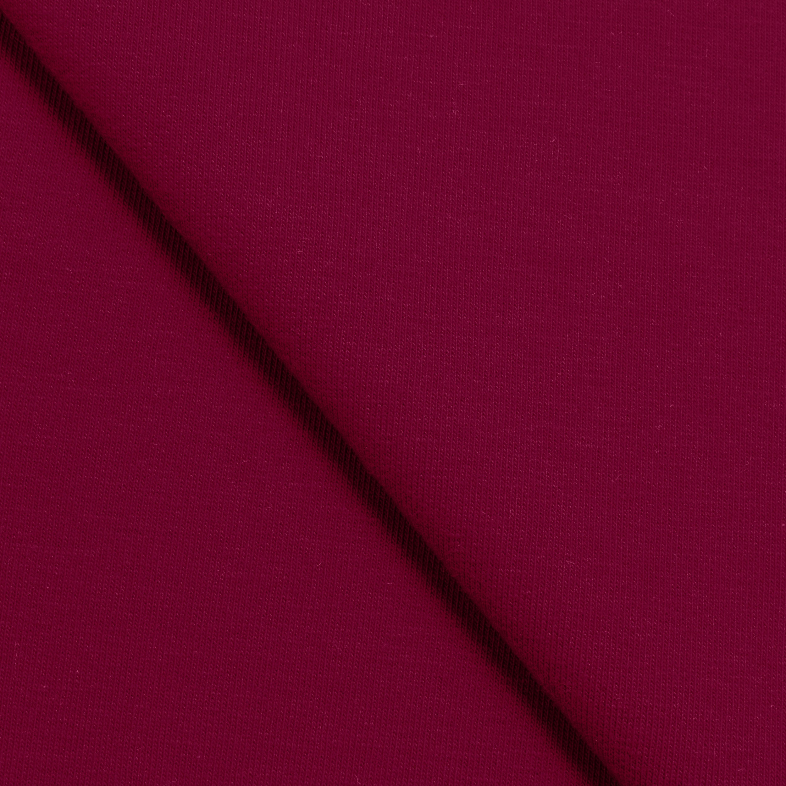 COTTON FRENCH TERRY FABRIC WITH ELASTANE - BURGUNDY - 280 GSM