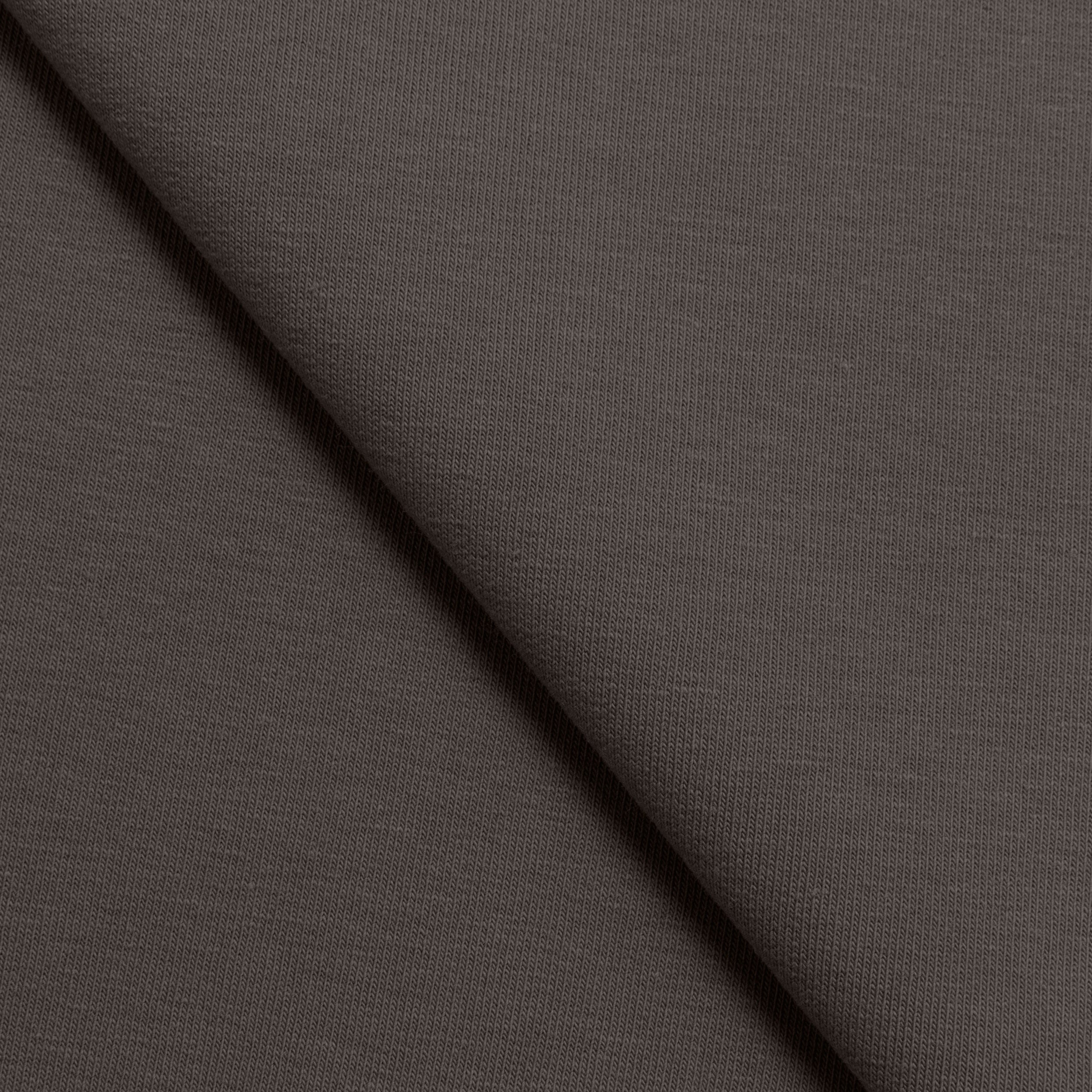 COTTON FRENCH TERRY FABRIC WITH ELASTANE - BROWN - 280 GSM