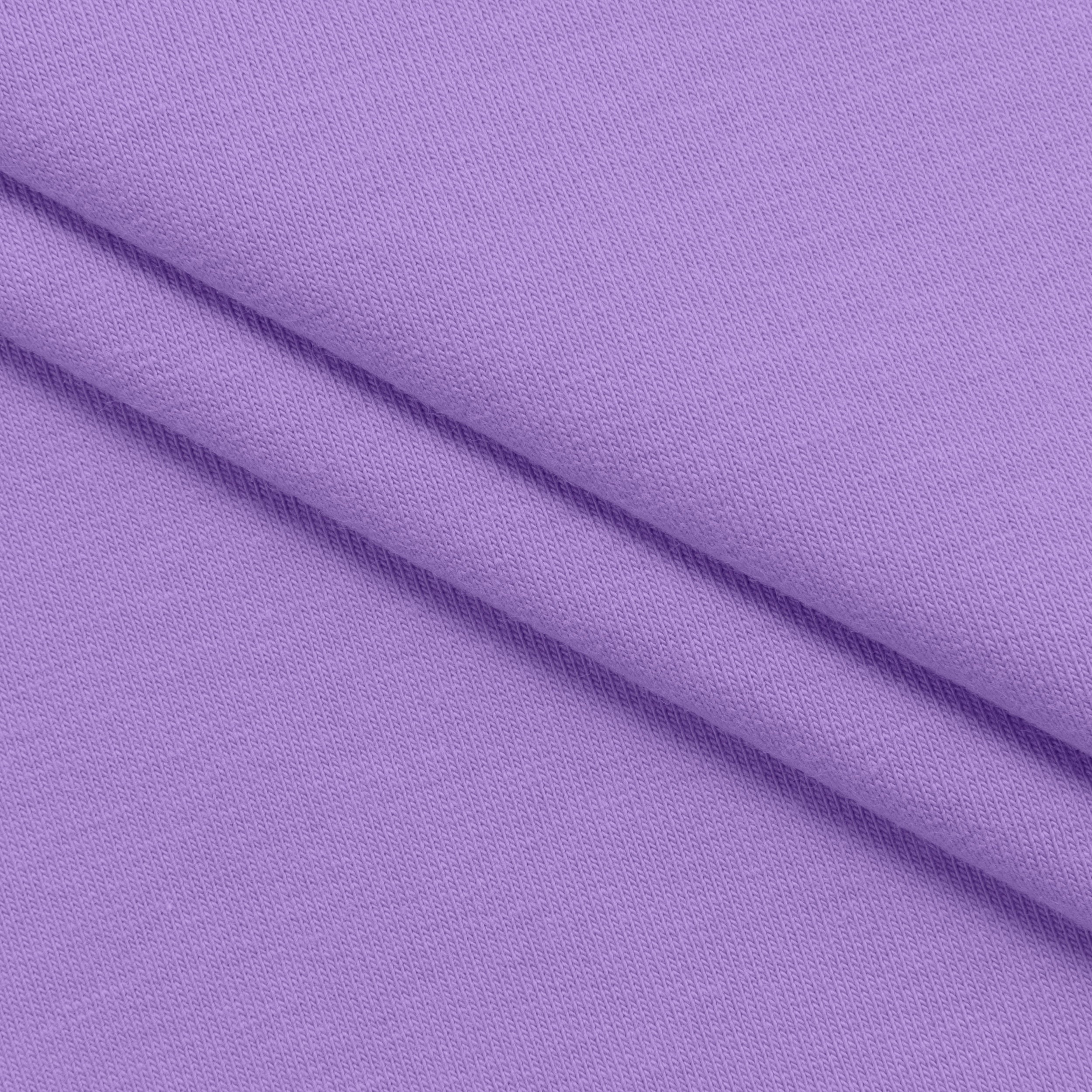 COTTON FRENCH TERRY FABRIC WITH ELASTANE - LAVENDER PURPLE - 280 GSM