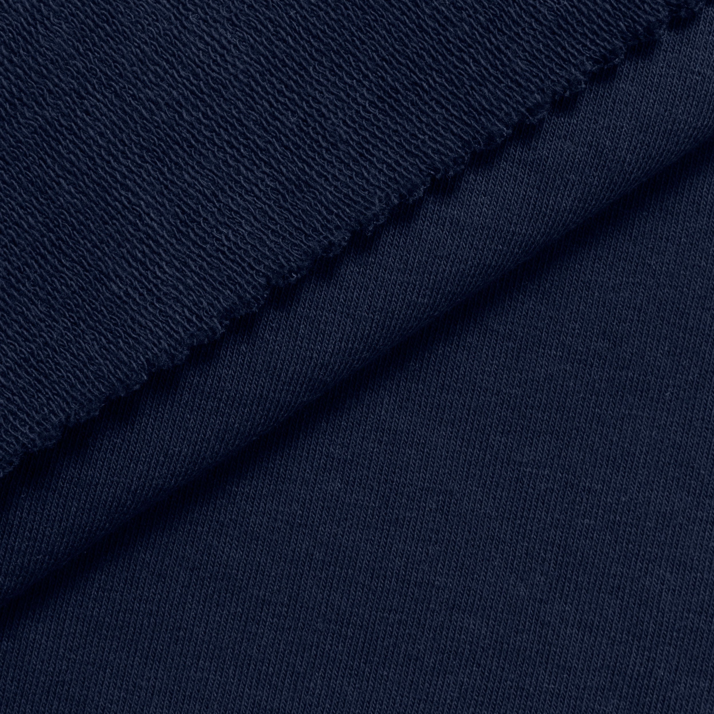 COTTON FRENCH TERRY FABRIC WITH ELASTANE - NAVY BLUE - 280 GSM
