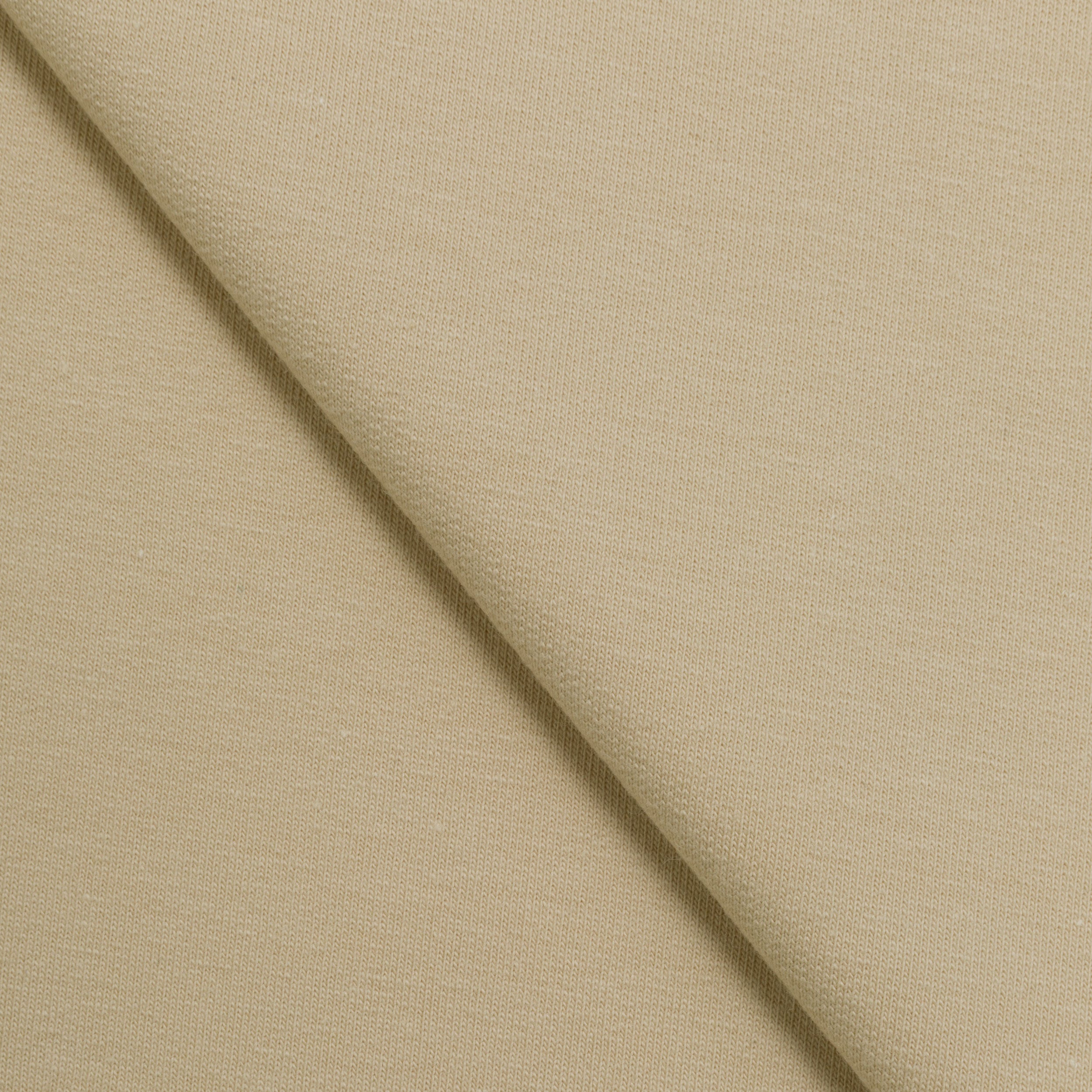 COTTON FRENCH TERRY FABRIC WITH ELASTANE - LIGHT BEIGE - 280 GSM