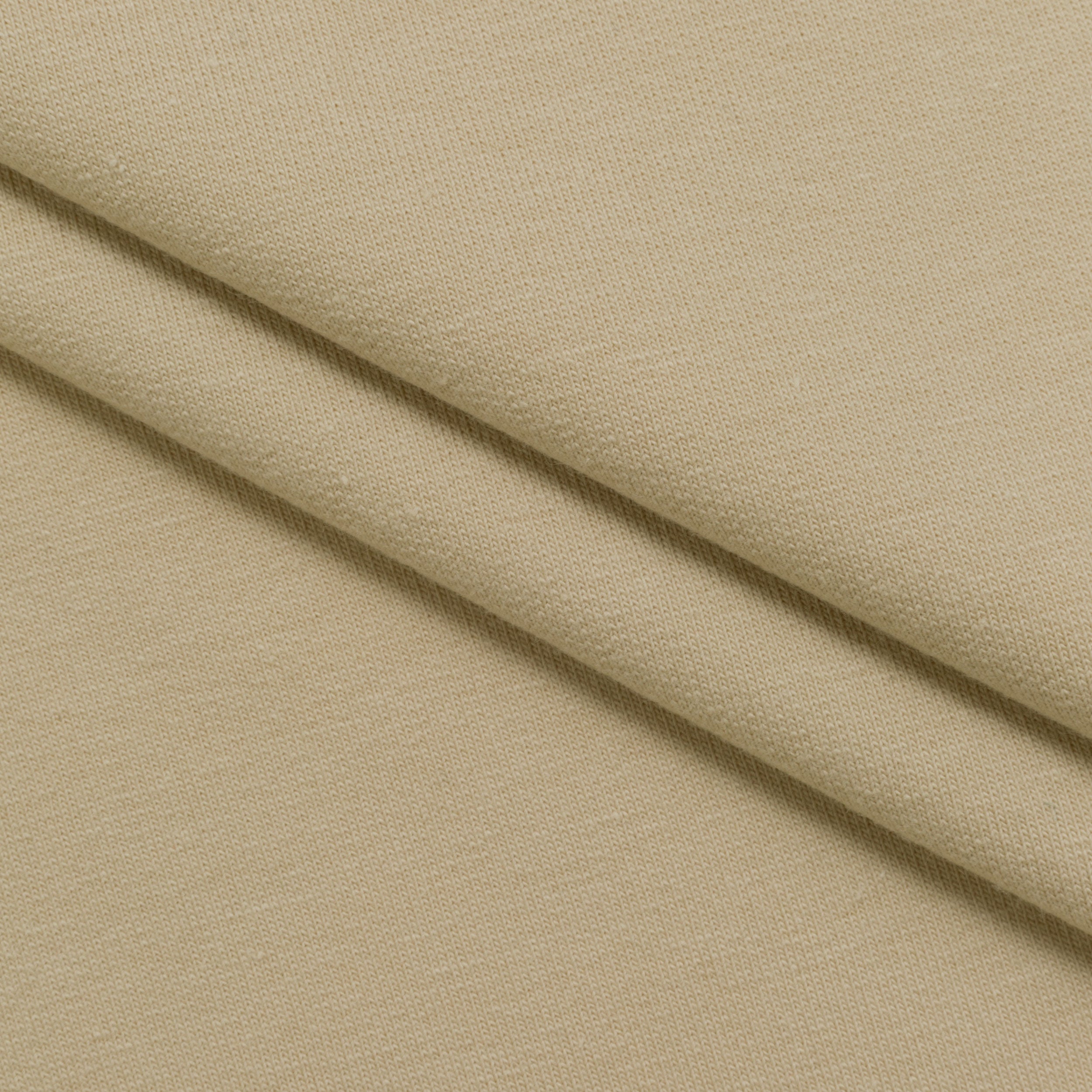 COTTON FRENCH TERRY FABRIC WITH ELASTANE - LIGHT BEIGE - 280 GSM