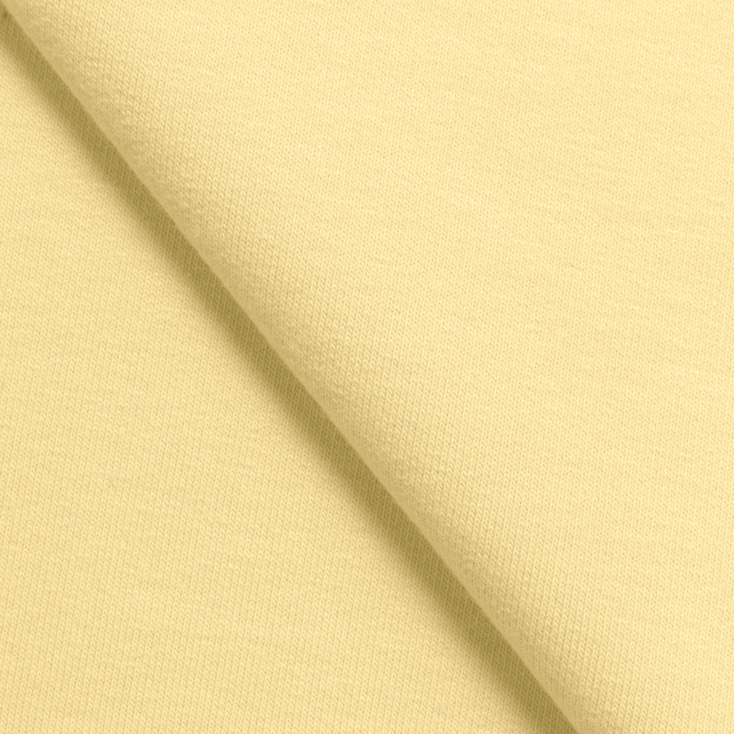 COTTON FRENCH TERRY FABRIC WITH ELASTANE - LIGHT YELLOW - 280 GSM
