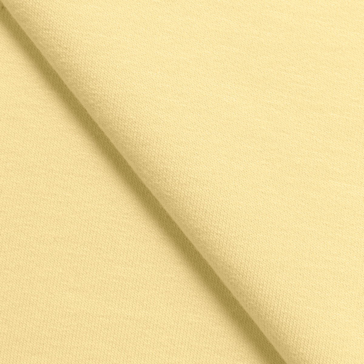 COTTON FRENCH TERRY FABRIC WITH ELASTANE - LIGHT YELLOW - 280 GSM