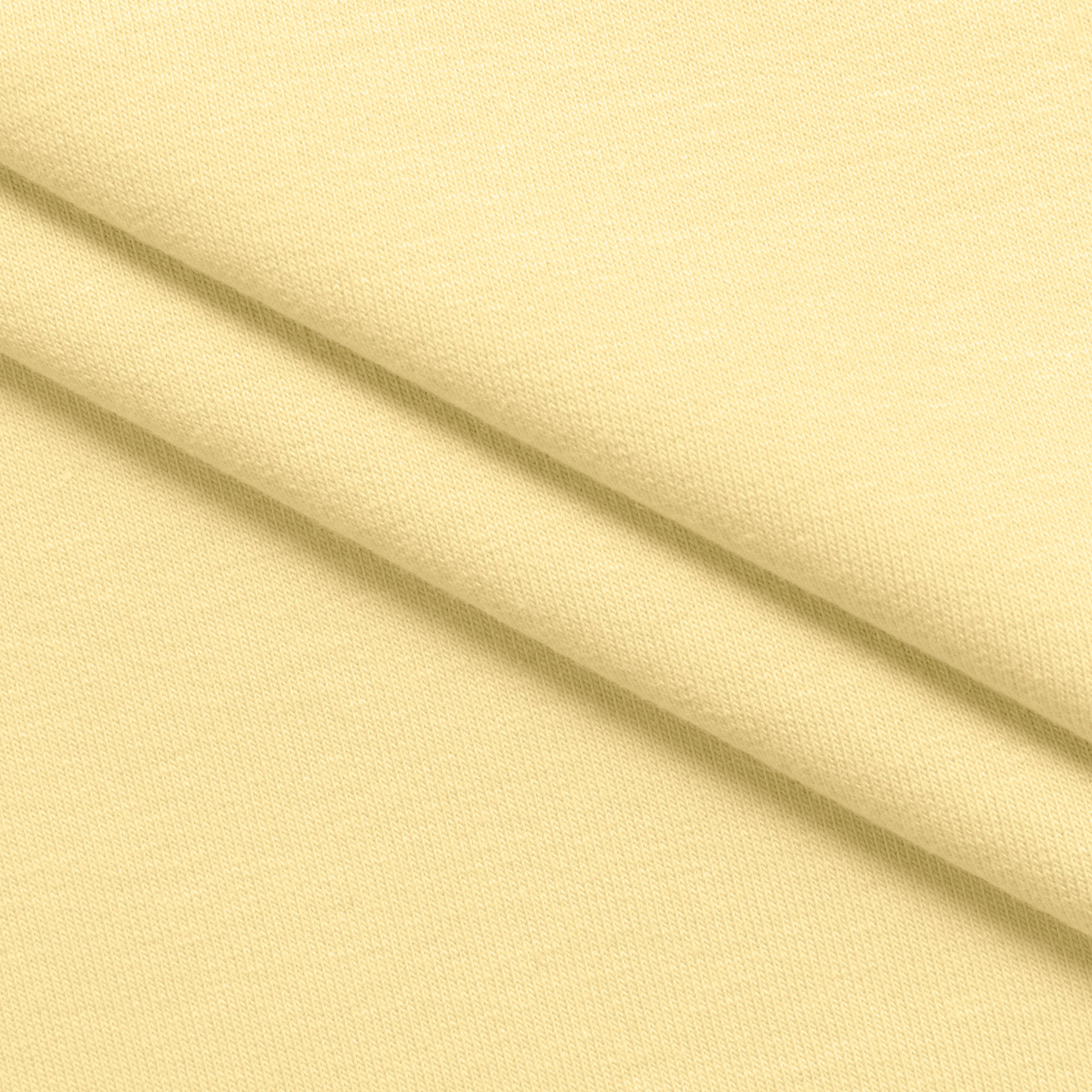COTTON FRENCH TERRY FABRIC WITH ELASTANE - LIGHT YELLOW - 280 GSM