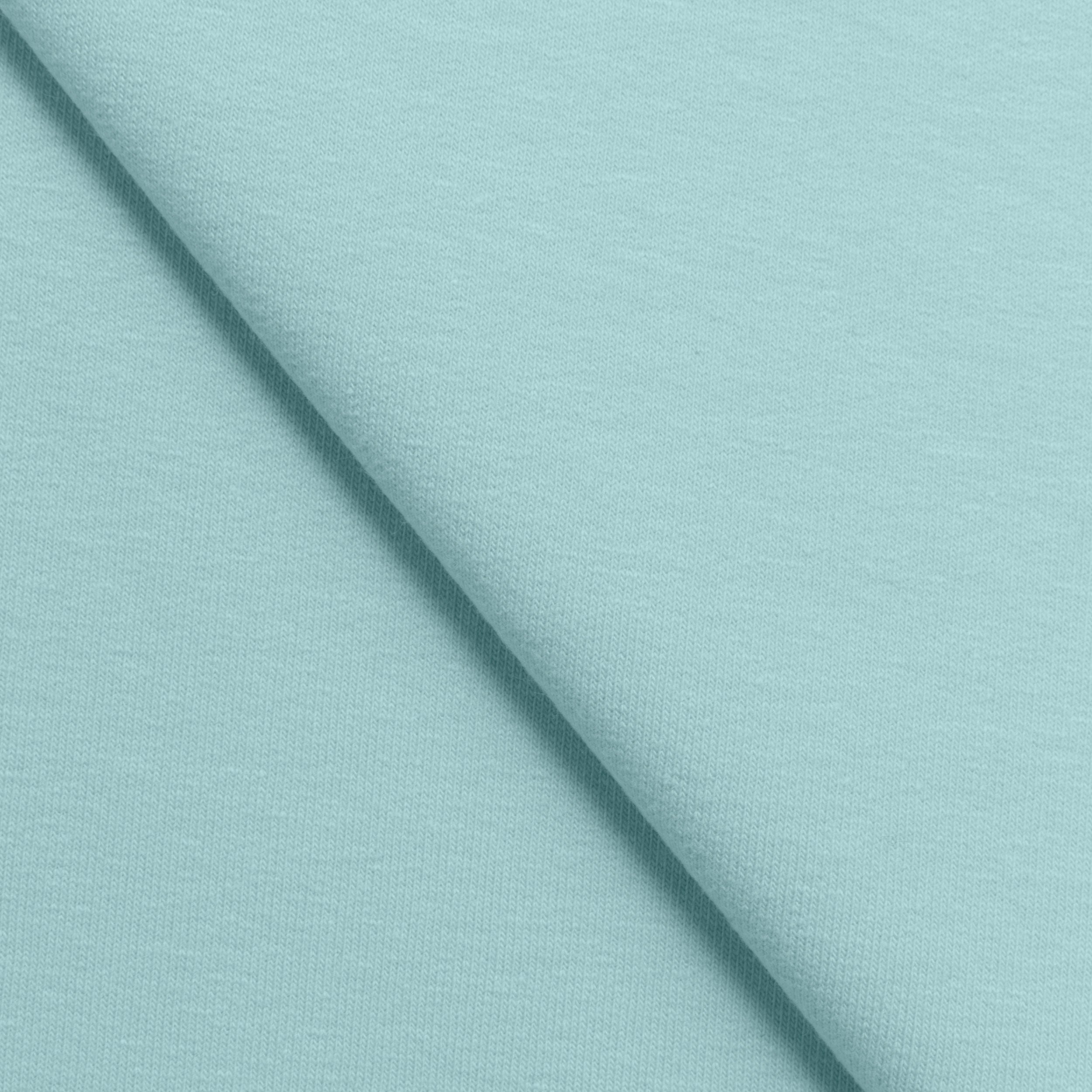 COTTON FRENCH TERRY FABRIC WITH ELASTANE - LAGOON TURQUOISE - 280 GSM