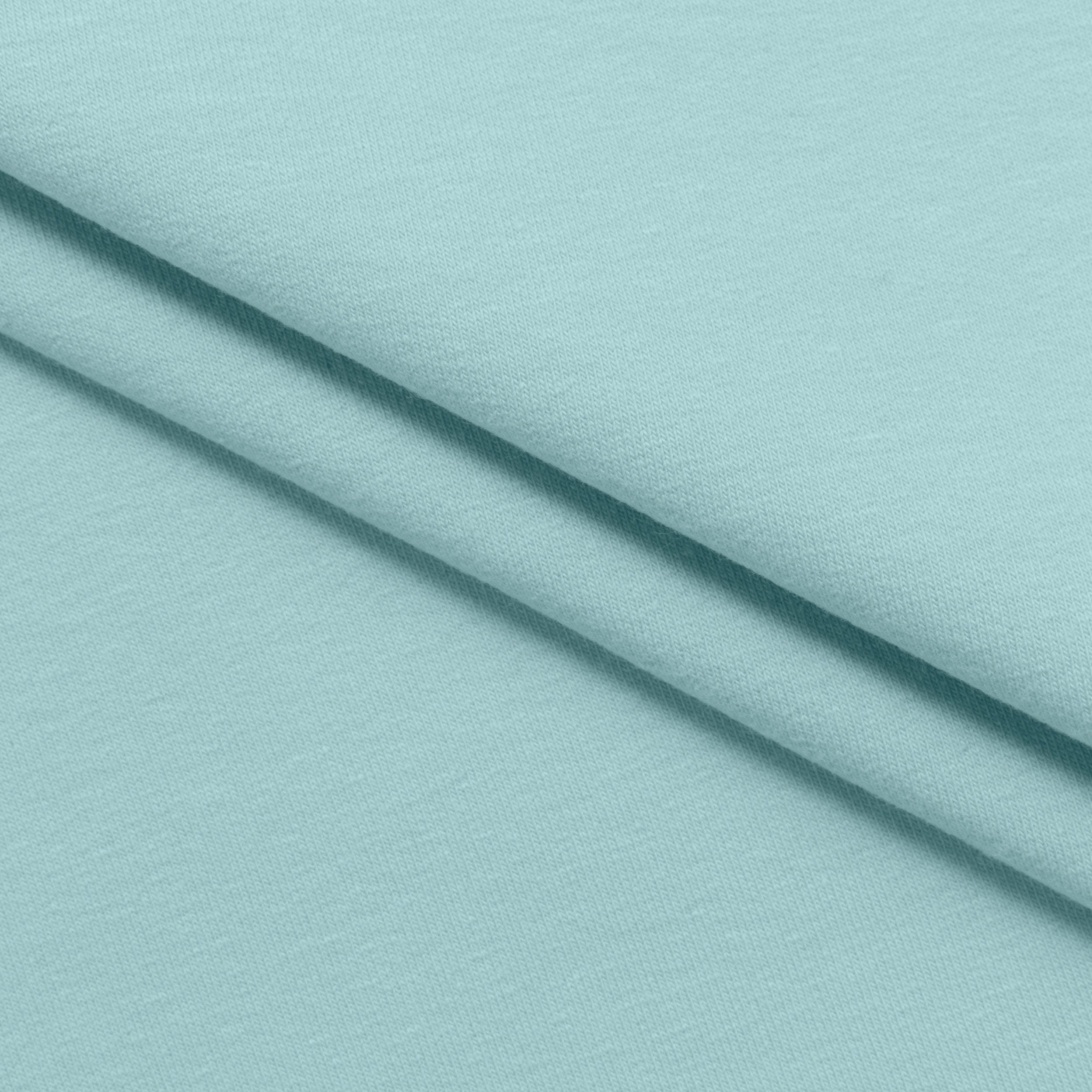 COTTON FRENCH TERRY FABRIC WITH ELASTANE - LAGOON TURQUOISE - 280 GSM