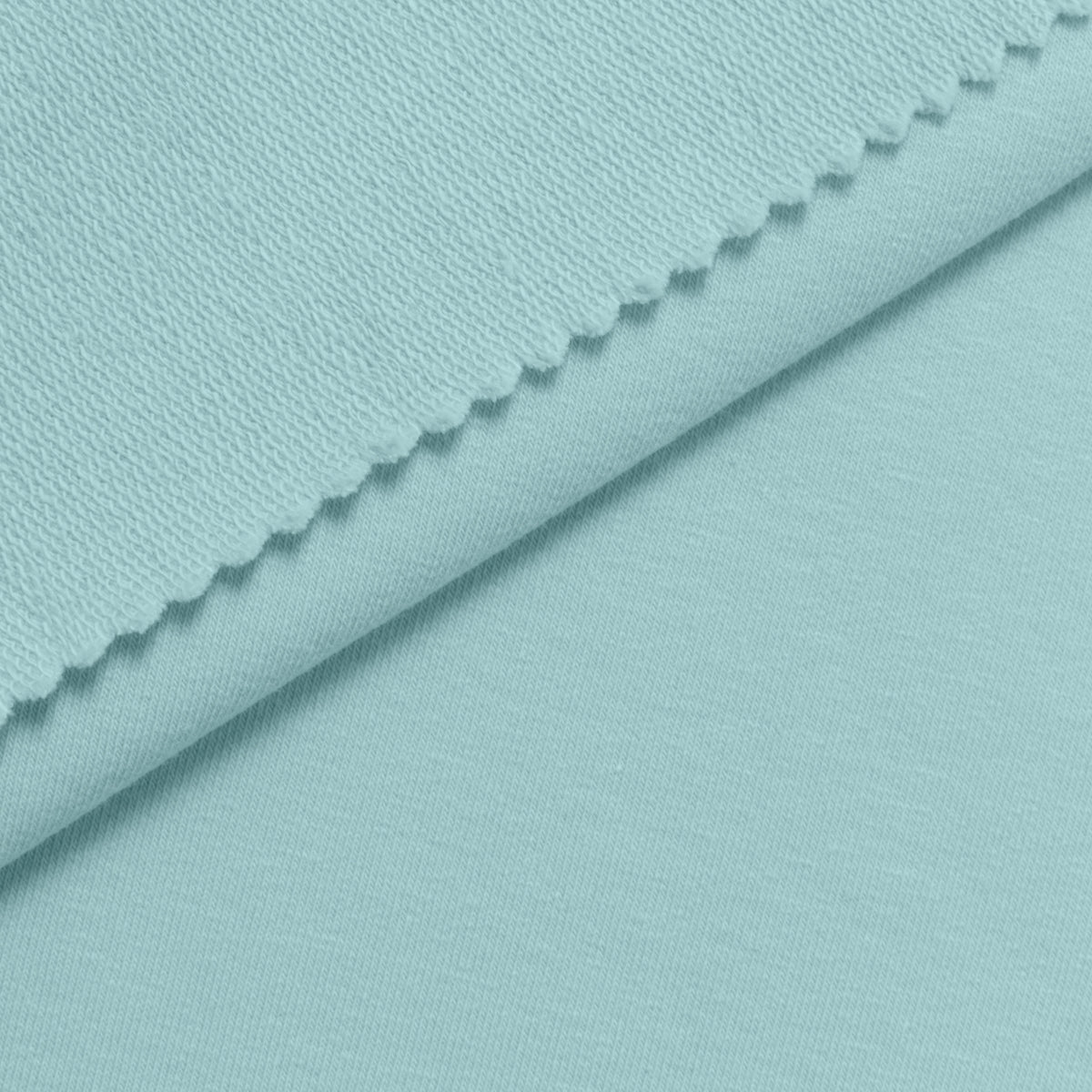 COTTON FRENCH TERRY FABRIC WITH ELASTANE - LAGOON TURQUOISE - 280 GSM