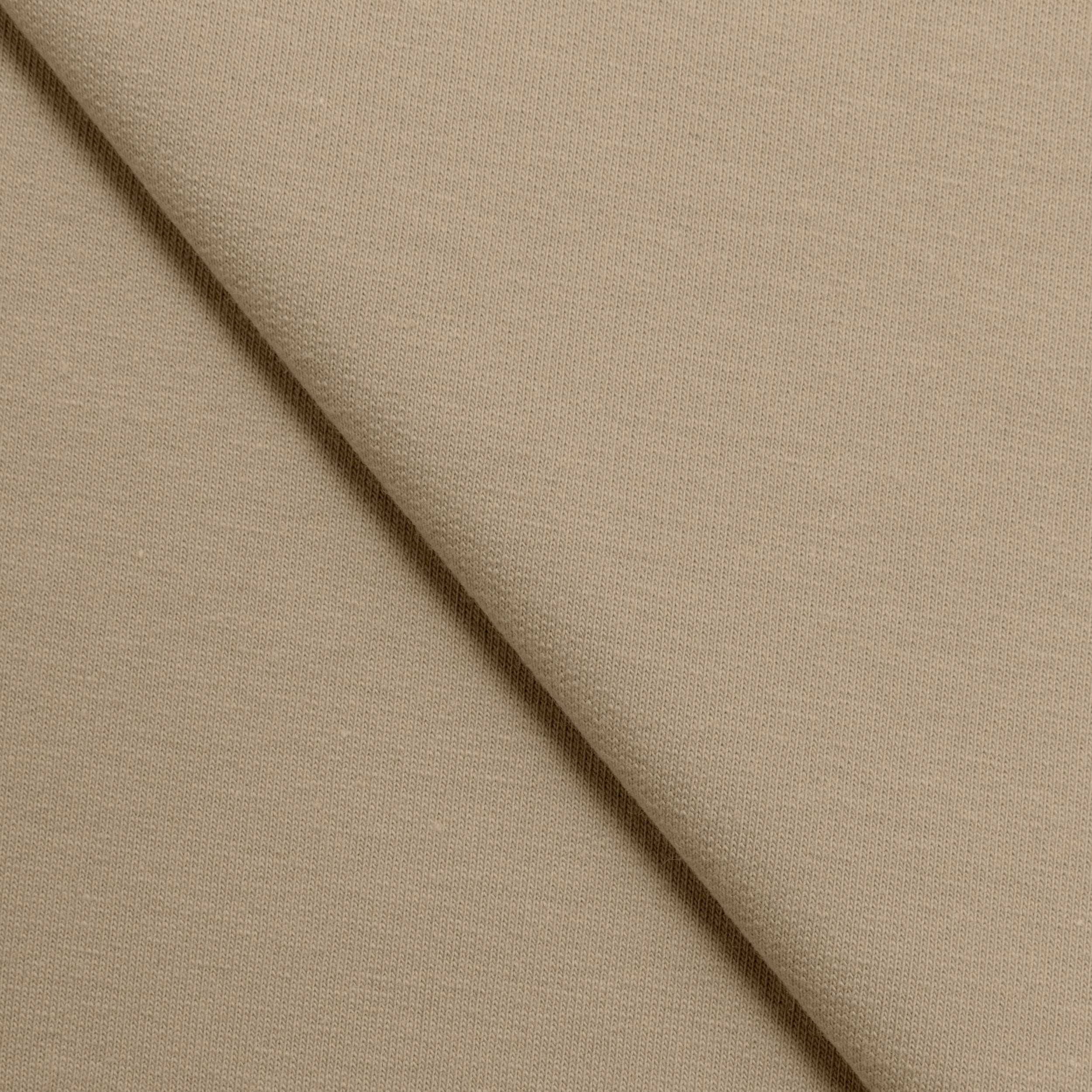 COTTON FRENCH TERRY FABRIC WITH ELASTANE - LATTE - 280 GSM