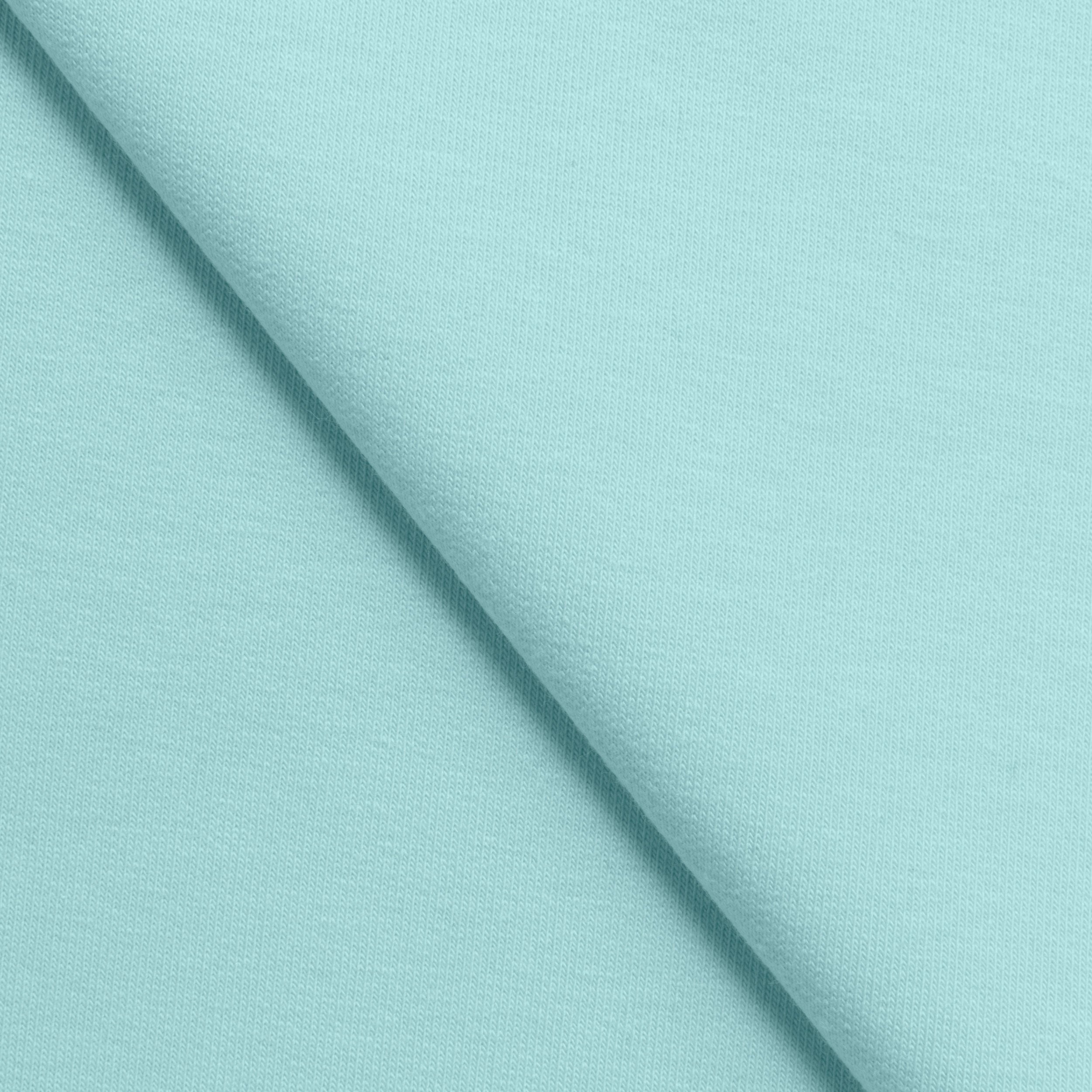 COTTON FRENCH TERRY FABRIC WITH ELASTANE - AZURE - 280 GSM