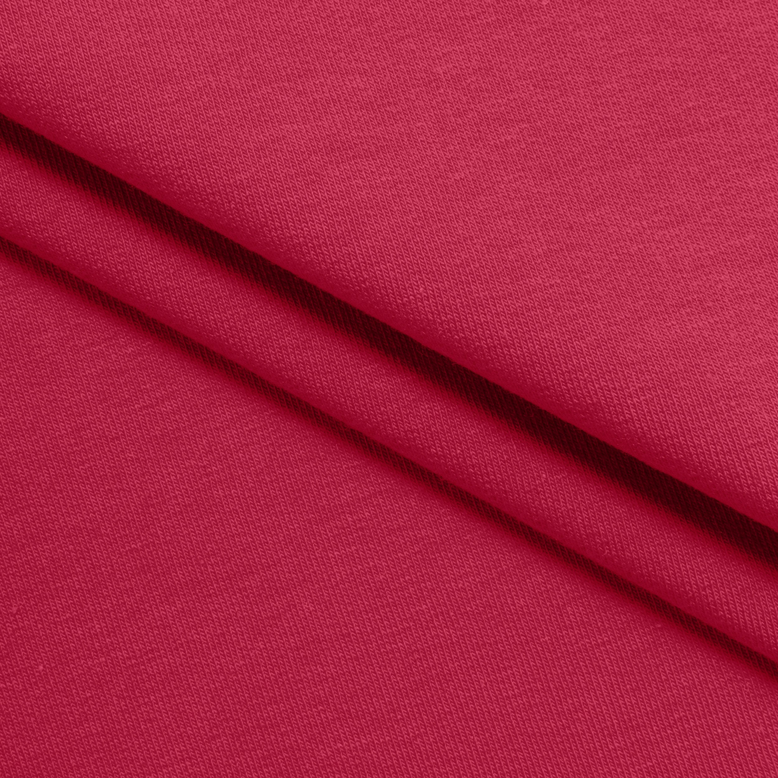 COTTON FRENCH TERRY FABRIC WITH ELASTANE - RASPBERRY PINK - 280 GSM