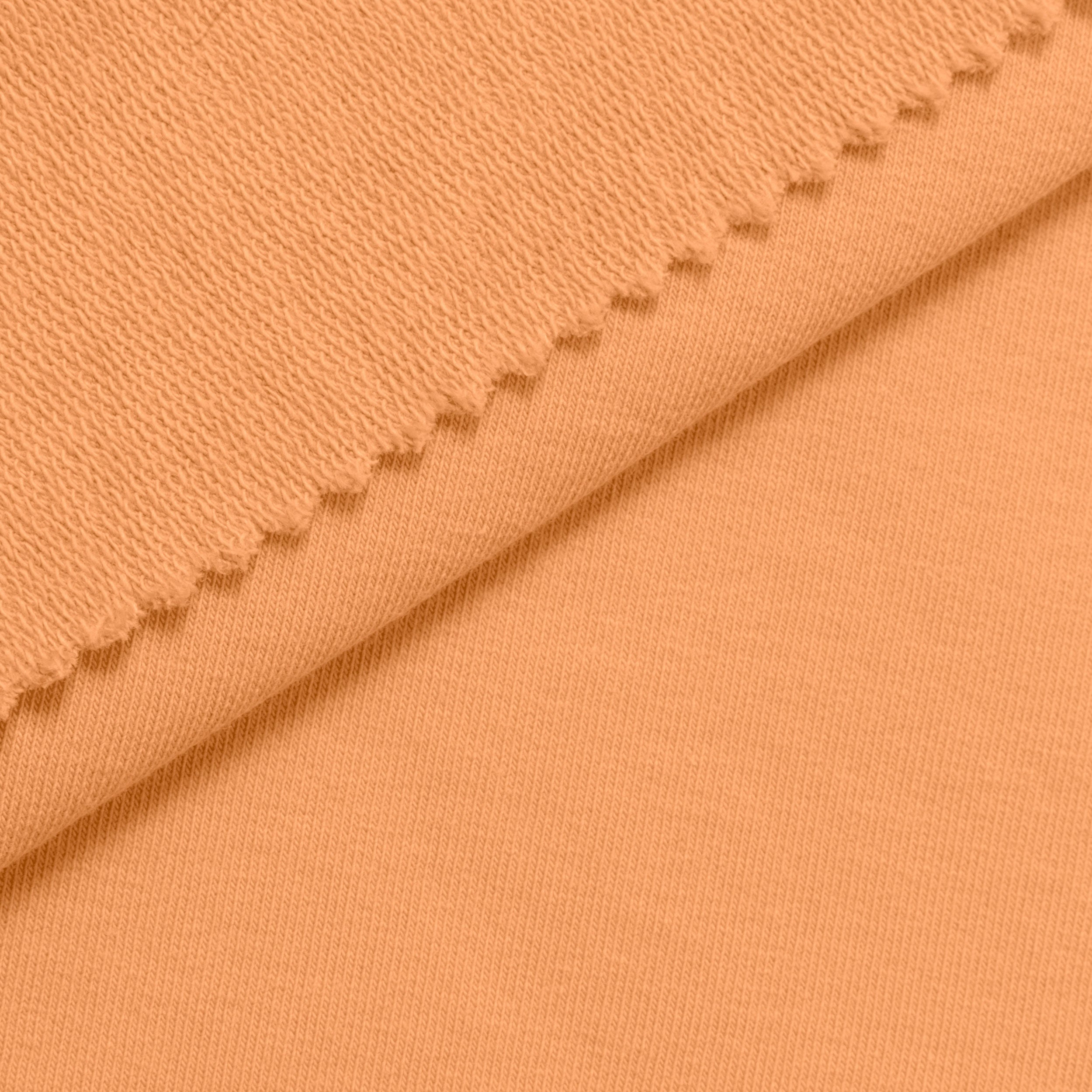 COTTON FRENCH TERRY FABRIC WITH ELASTANE - MELON - 280 GSM