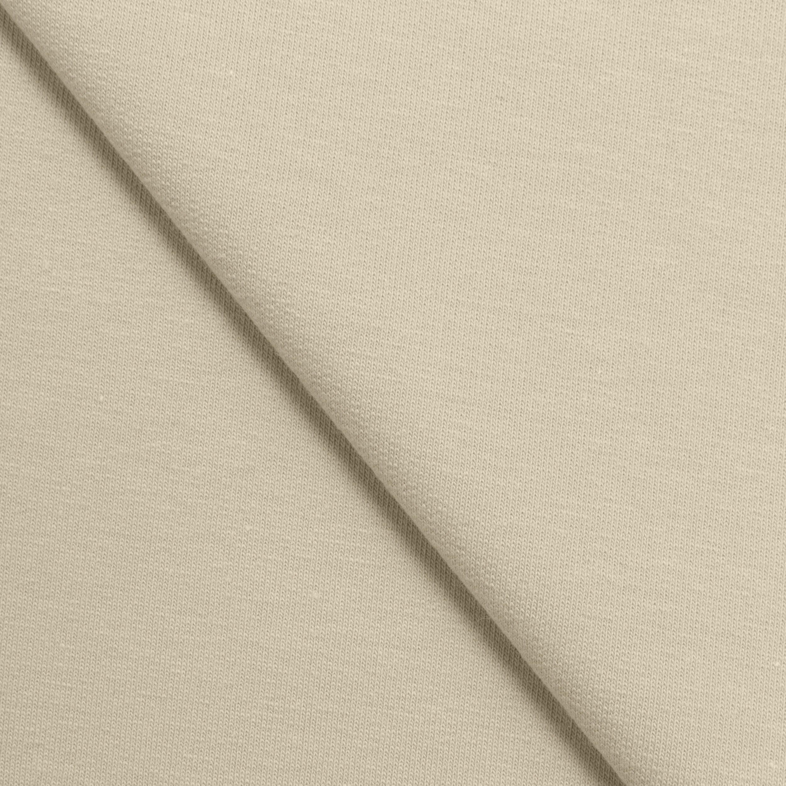 COTTON FRENCH TERRY FABRIC WITH ELASTANE - CREAM PEARL - 280 GSM
