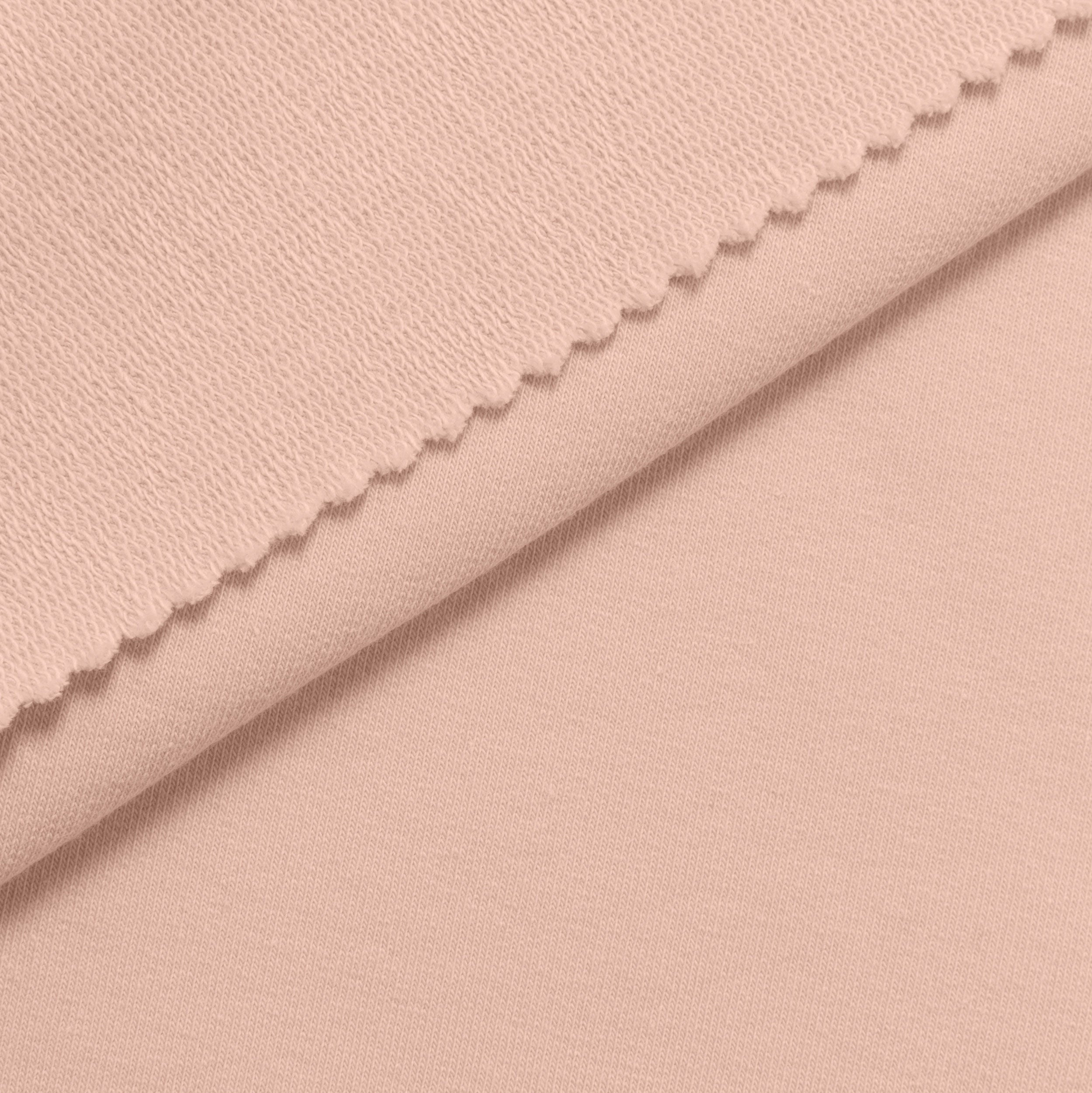 COTTON FRENCH TERRY FABRIC WITH ELASTANE - APRICOT - 280 GSM
