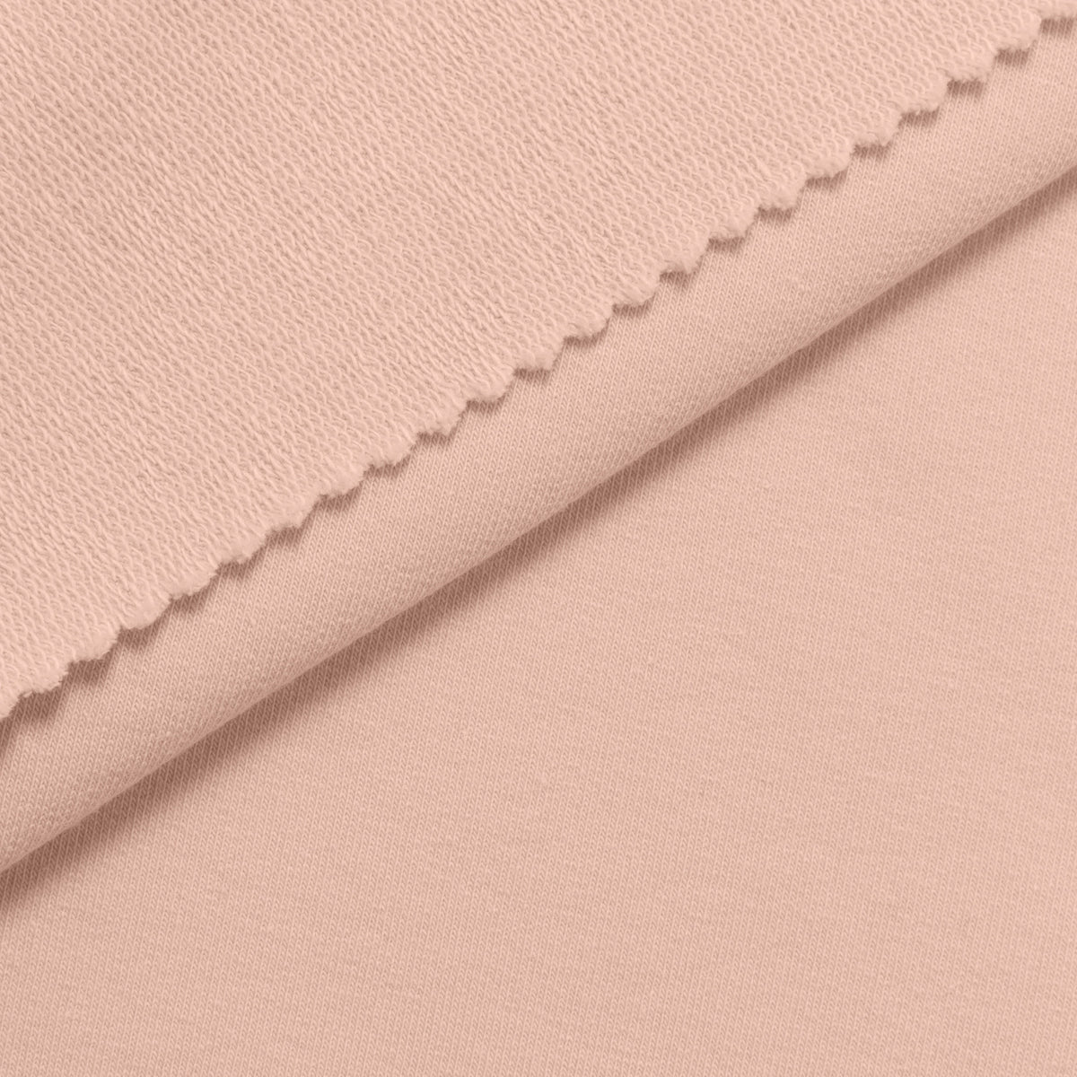 COTTON FRENCH TERRY FABRIC WITH ELASTANE - APRICOT - 280 GSM