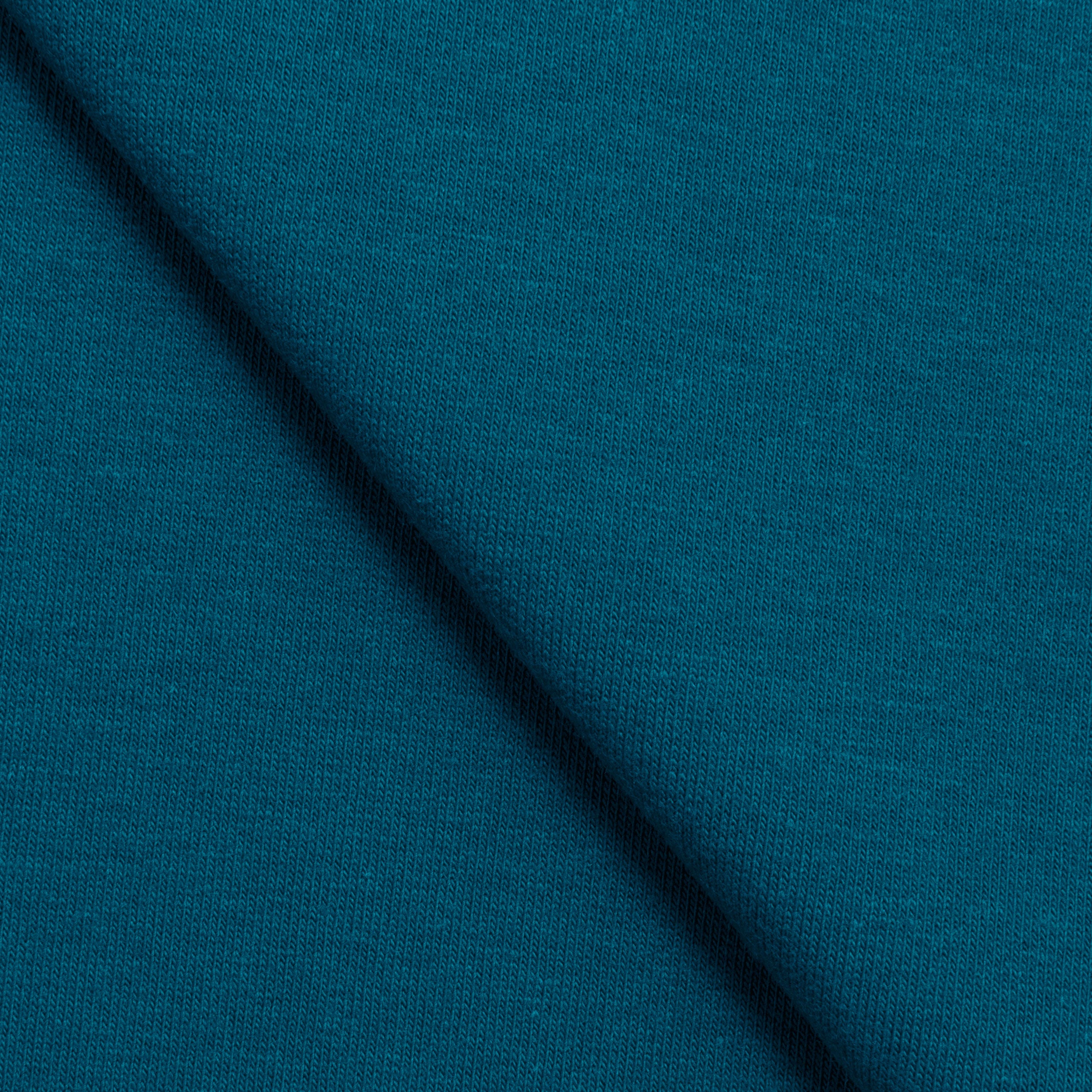 COTTON FRENCH TERRY FABRIC WITH ELASTANE - PETROL GREEN - 280 GSM