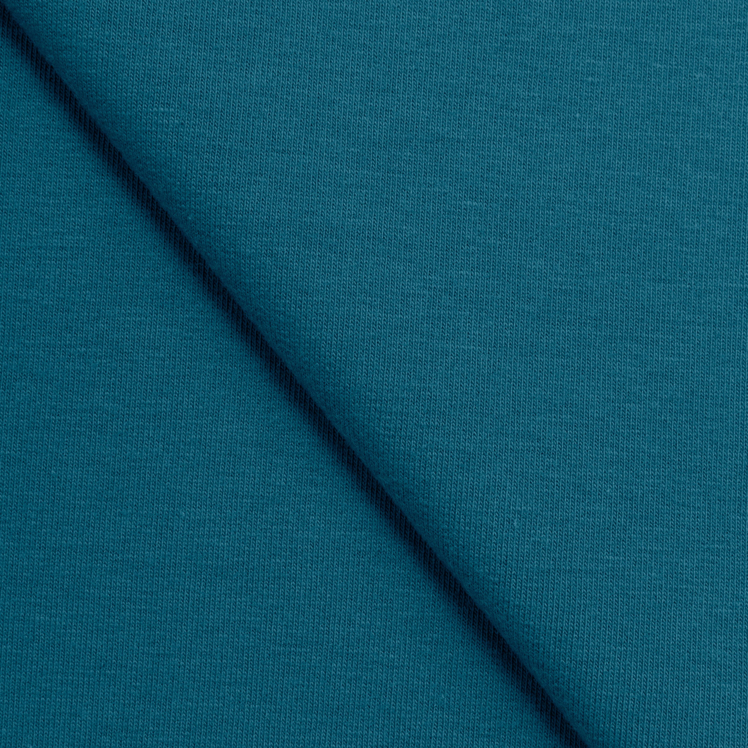 COTTON FRENCH TERRY FABRIC WITH ELASTANE - TURQUOISE - 280 GSM