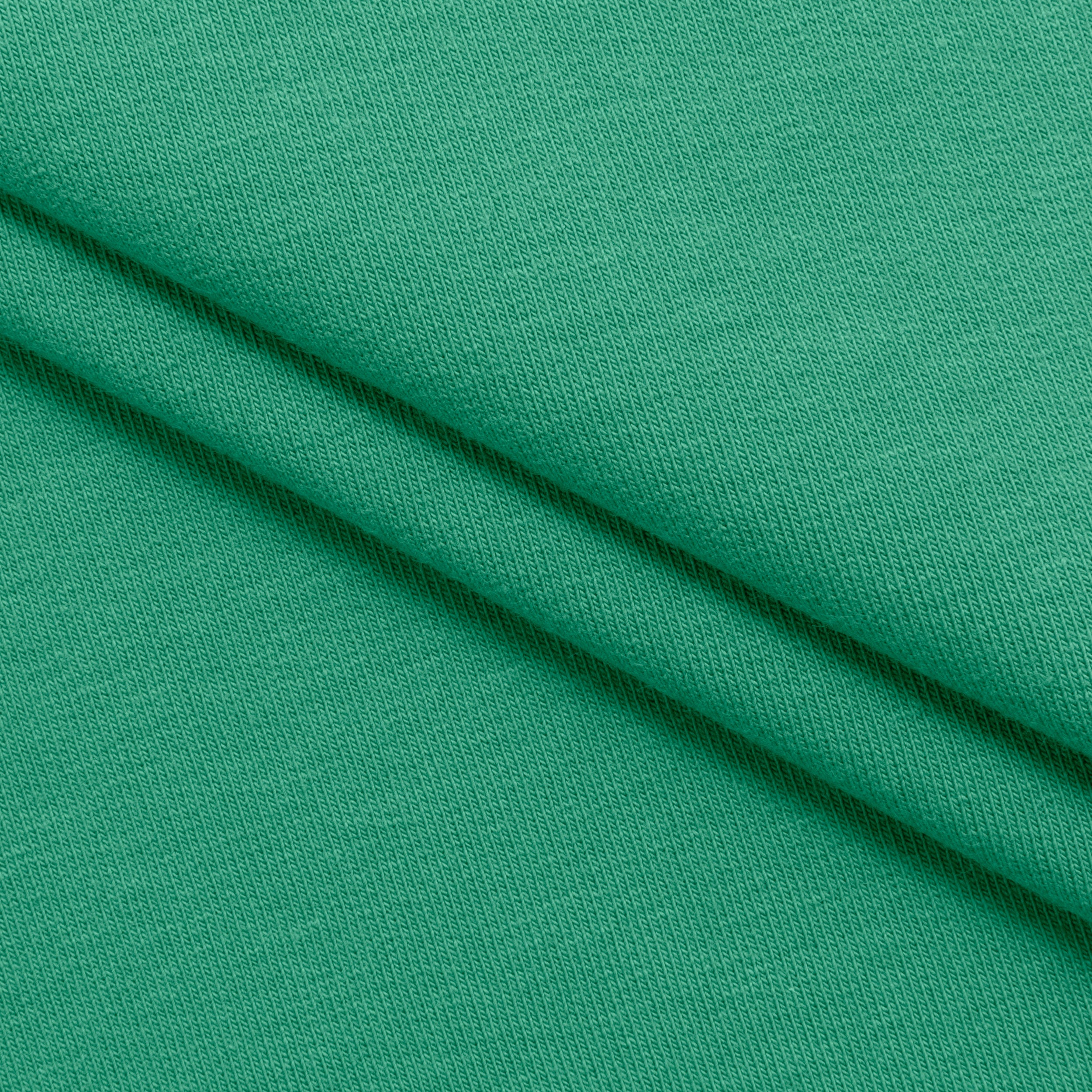 COTTON FRENCH TERRY FABRIC WITH ELASTANE - GREEN - 280 GSM