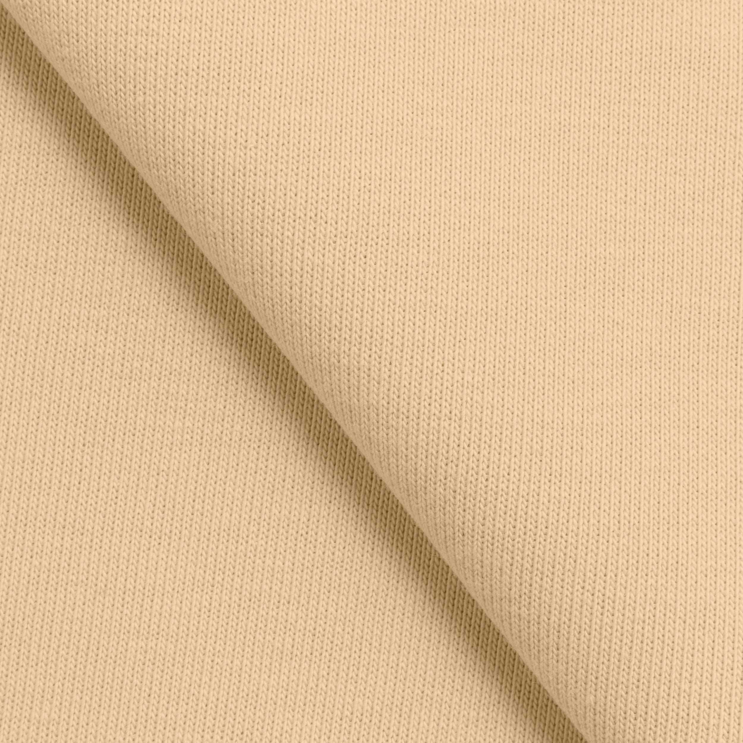 COTTON FRENCH TERRY FABRIC WITH ELASTANE - BEIGE - 320 GSM