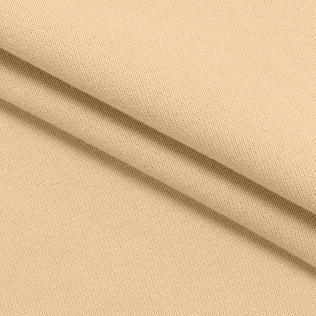 COTTON FRENCH TERRY FABRIC WITH ELASTANE - BEIGE - 320 GSM