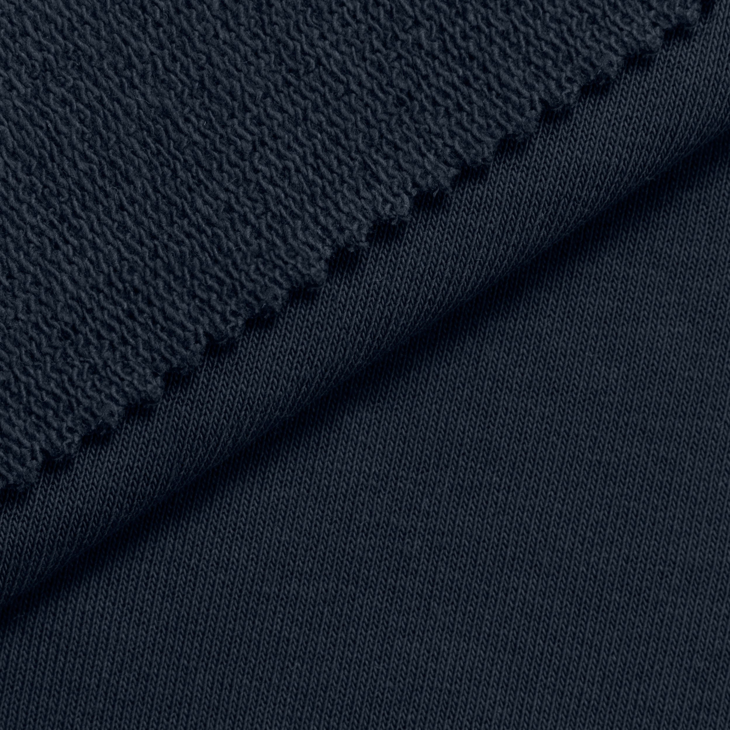 COTTON FRENCH TERRY FABRIC WITH ELASTANE - NAVY BLUE - 320 GSM