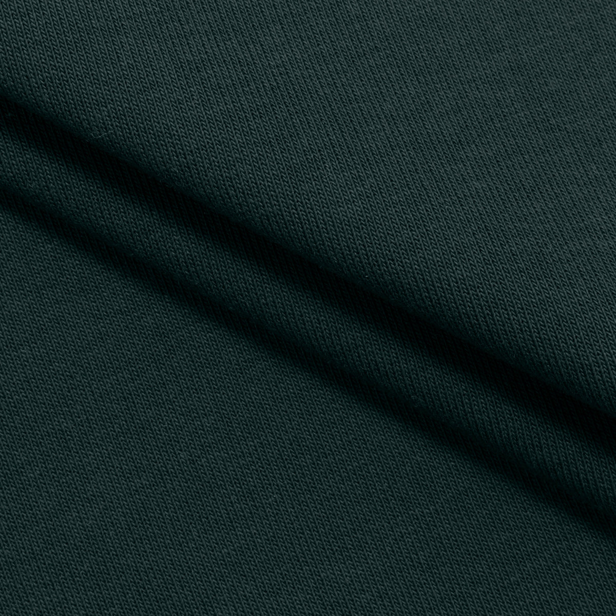 COTTON FRENCH TERRY FABRIC WITH ELASTANE - BOTTLE GREEN - 320 GSM