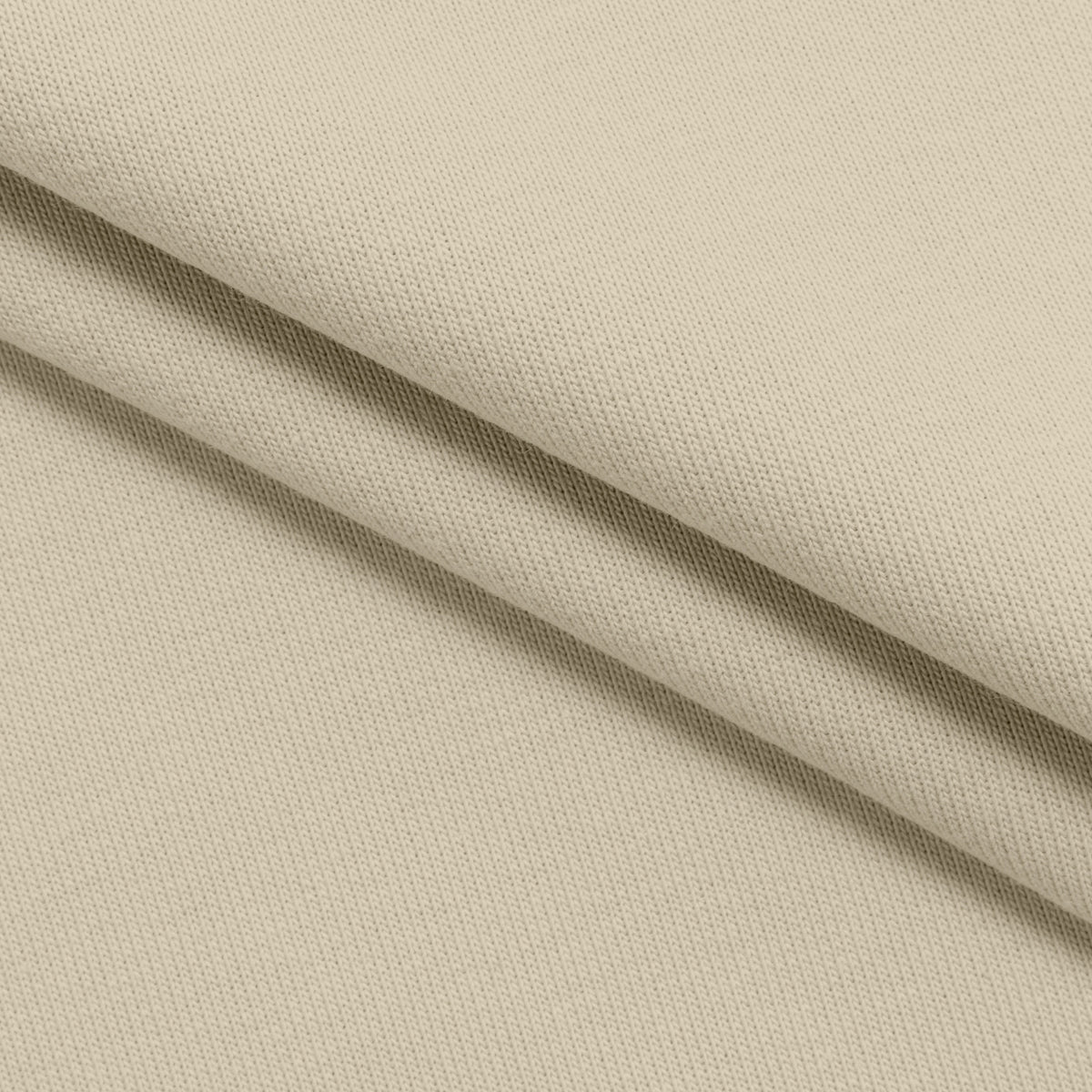 COTTON FRENCH TERRY FABRIC WITH ELASTANE - CREAM PEARL - 320 GSM