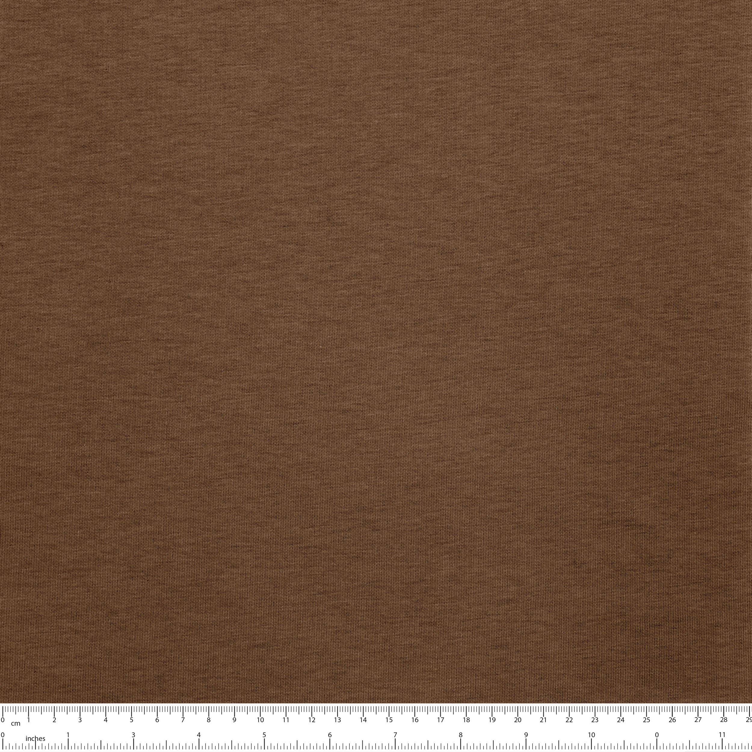 COTTON FRENCH TERRY FABRIC WITH ELASTANE - NOUGAT - 320 GSM