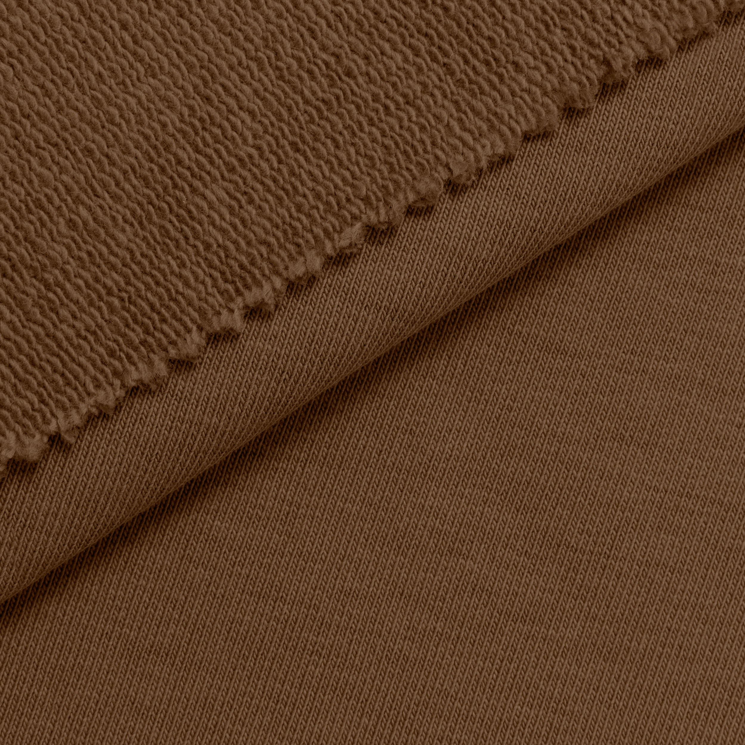 COTTON FRENCH TERRY FABRIC WITH ELASTANE - NOUGAT - 320 GSM