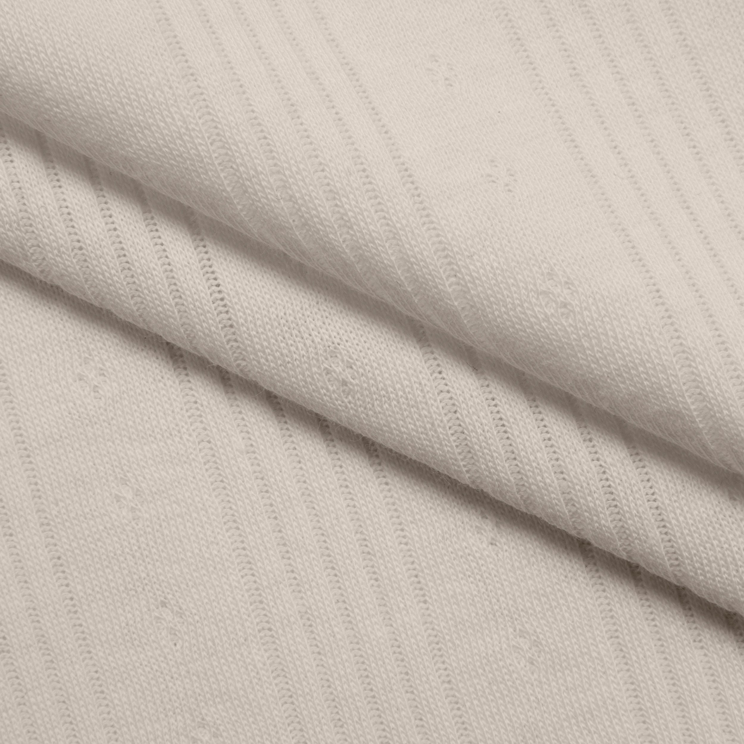 COTTON POINTELLE KNIT FABRIC - CABLE KNIT AND PAW PRINT BEIGE PATTERN - 150 GSM
