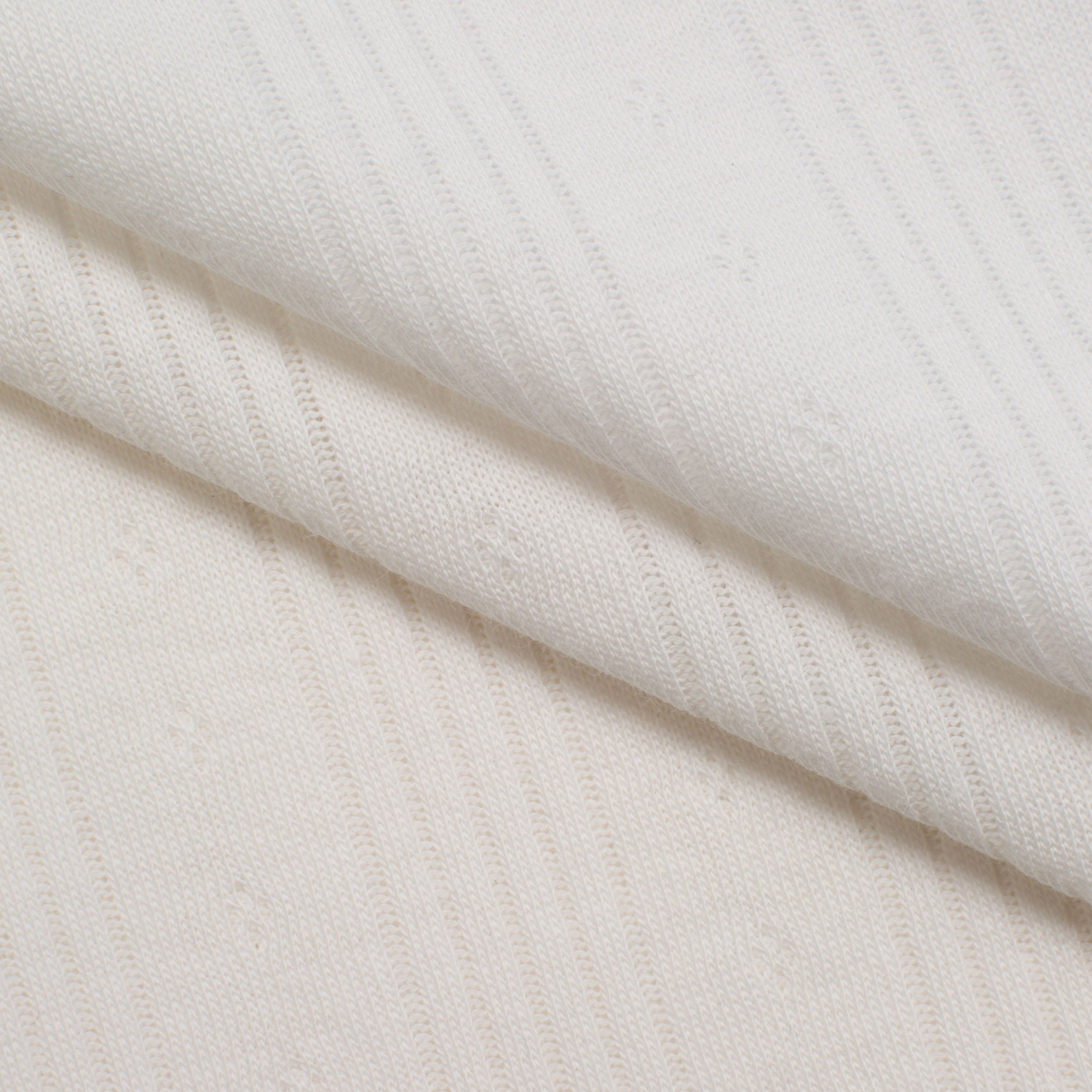 COTTON POINTELLE KNIT FABRIC - CABLE KNIT AND PAW PRINT ECRU PATTERN - 150 GSM