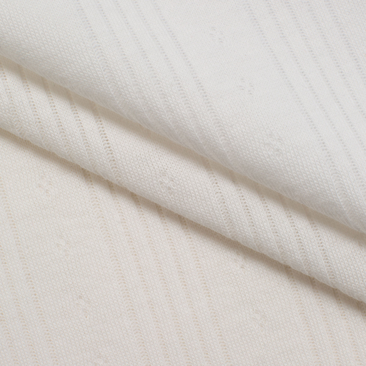 COTTON POINTELLE KNIT FABRIC - CABLE KNIT AND PAW PRINT ECRU PATTERN - 150 GSM