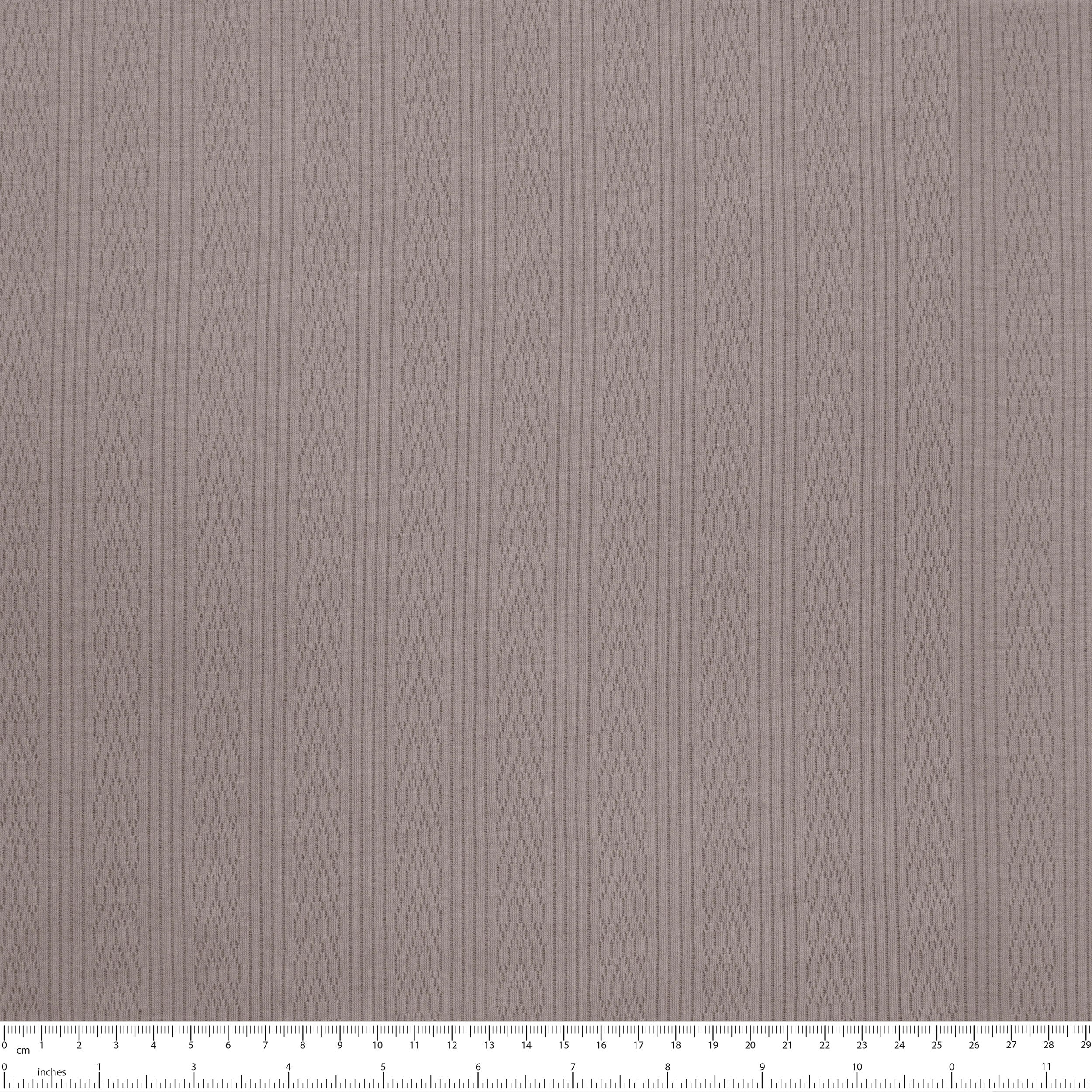 COTTON POINTELLE KNIT FABRIC - CABLE KNIT ALPACA PATTERN - 170 GSM