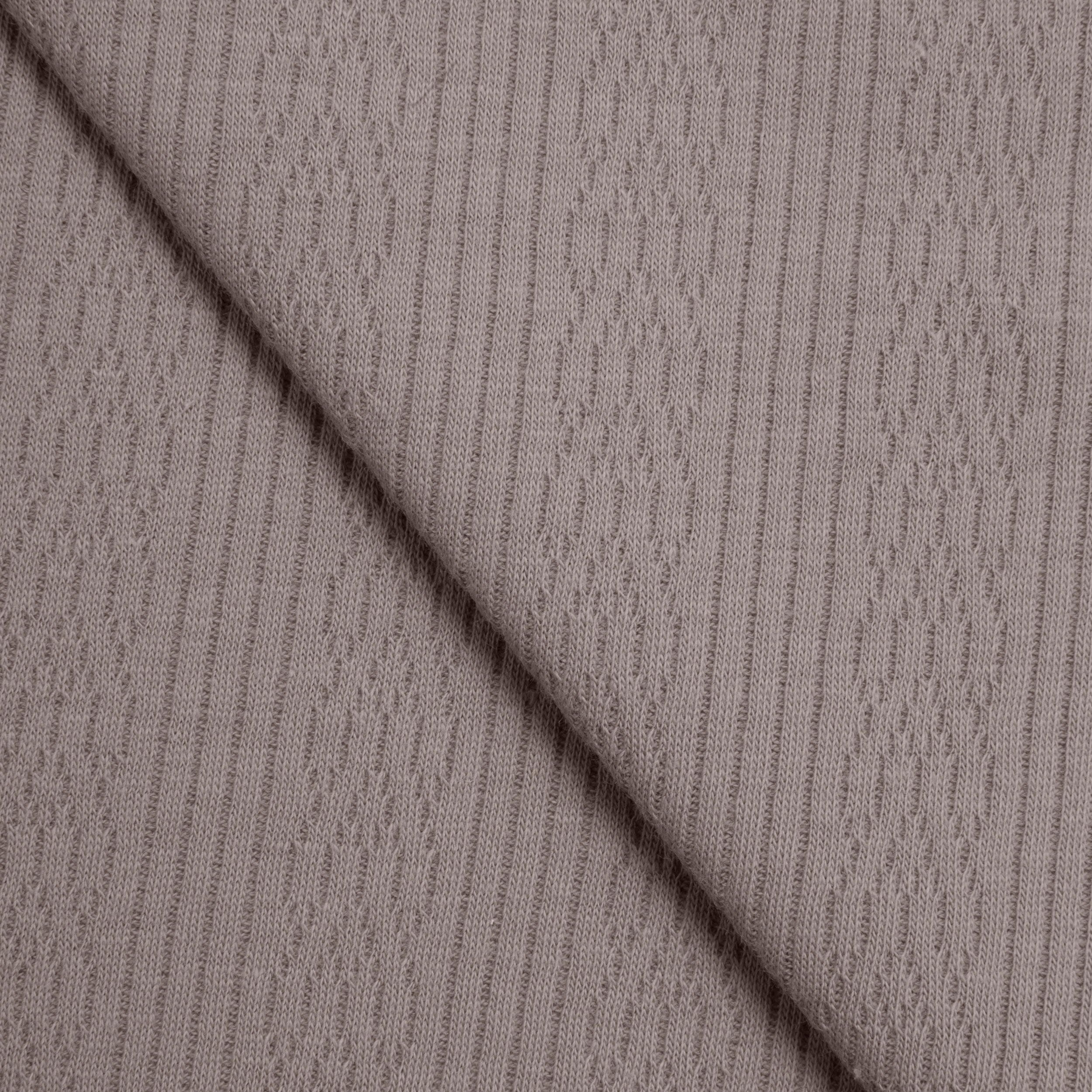 COTTON POINTELLE KNIT FABRIC - CABLE KNIT ALPACA PATTERN - 170 GSM