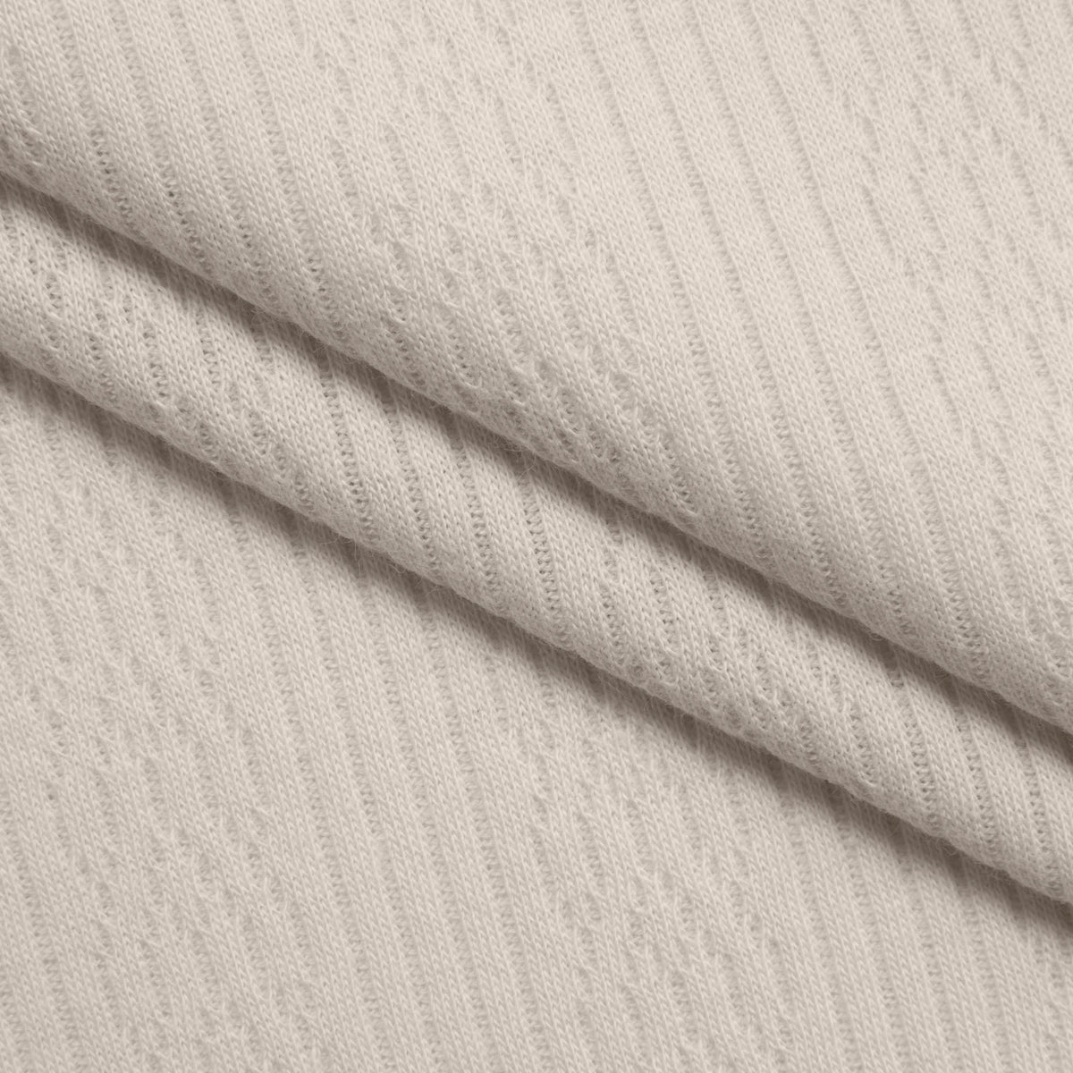 COTTON POINTELLE KNIT FABRIC - CABLE KNIT BEIGE PATTERN - 170 GSM