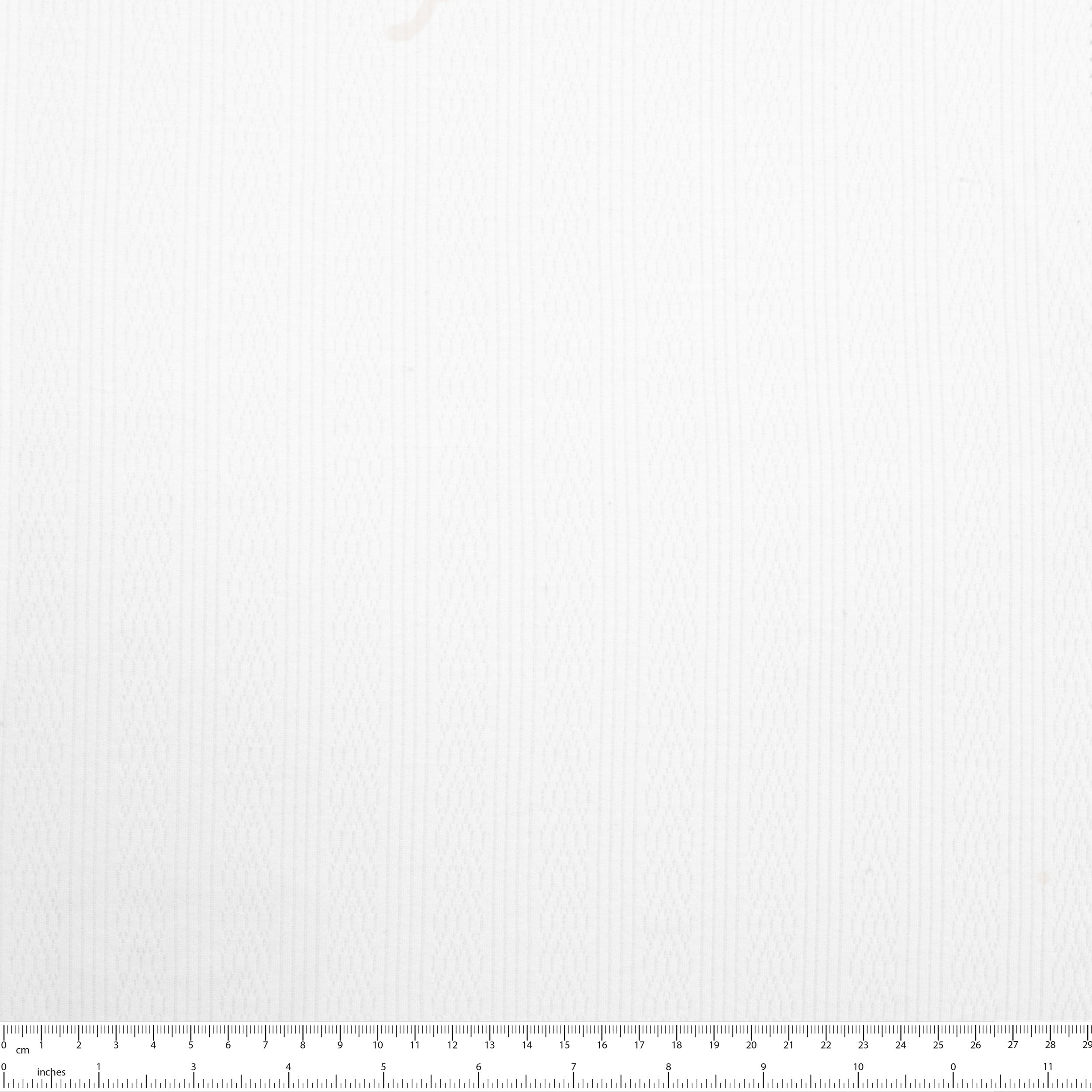 COTTON POINTELLE KNIT FABRIC - CABLE KNIT ECRU PATTERN - 170 GSM