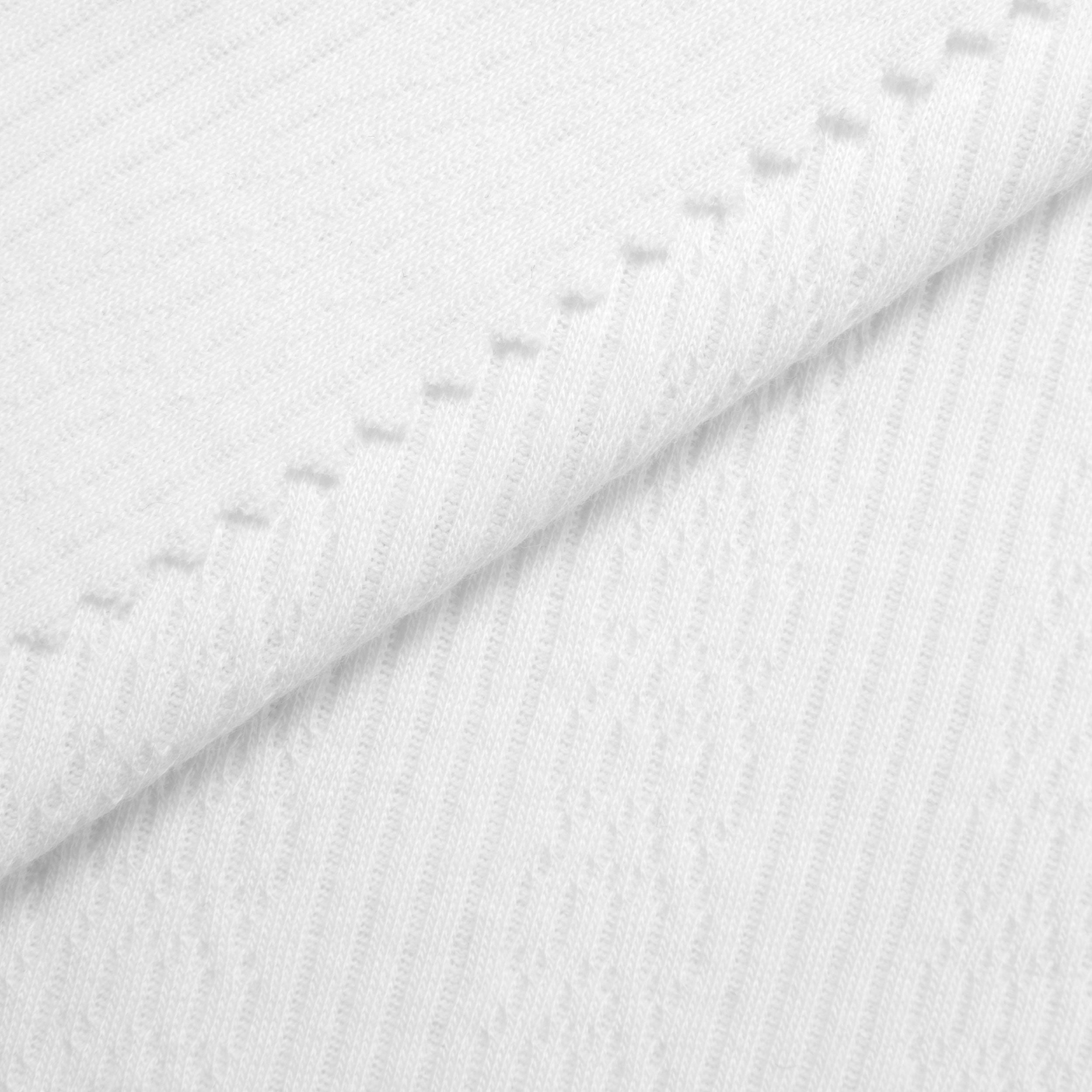 COTTON POINTELLE KNIT FABRIC - CABLE KNIT ECRU PATTERN - 170 GSM