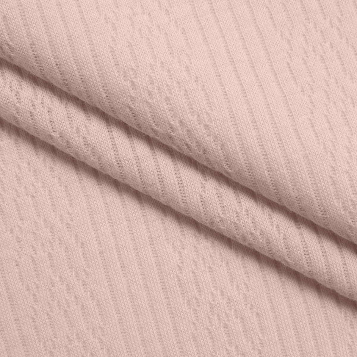COTTON POINTELLE KNIT FABRIC - LIGHT PINK - 170 GSM