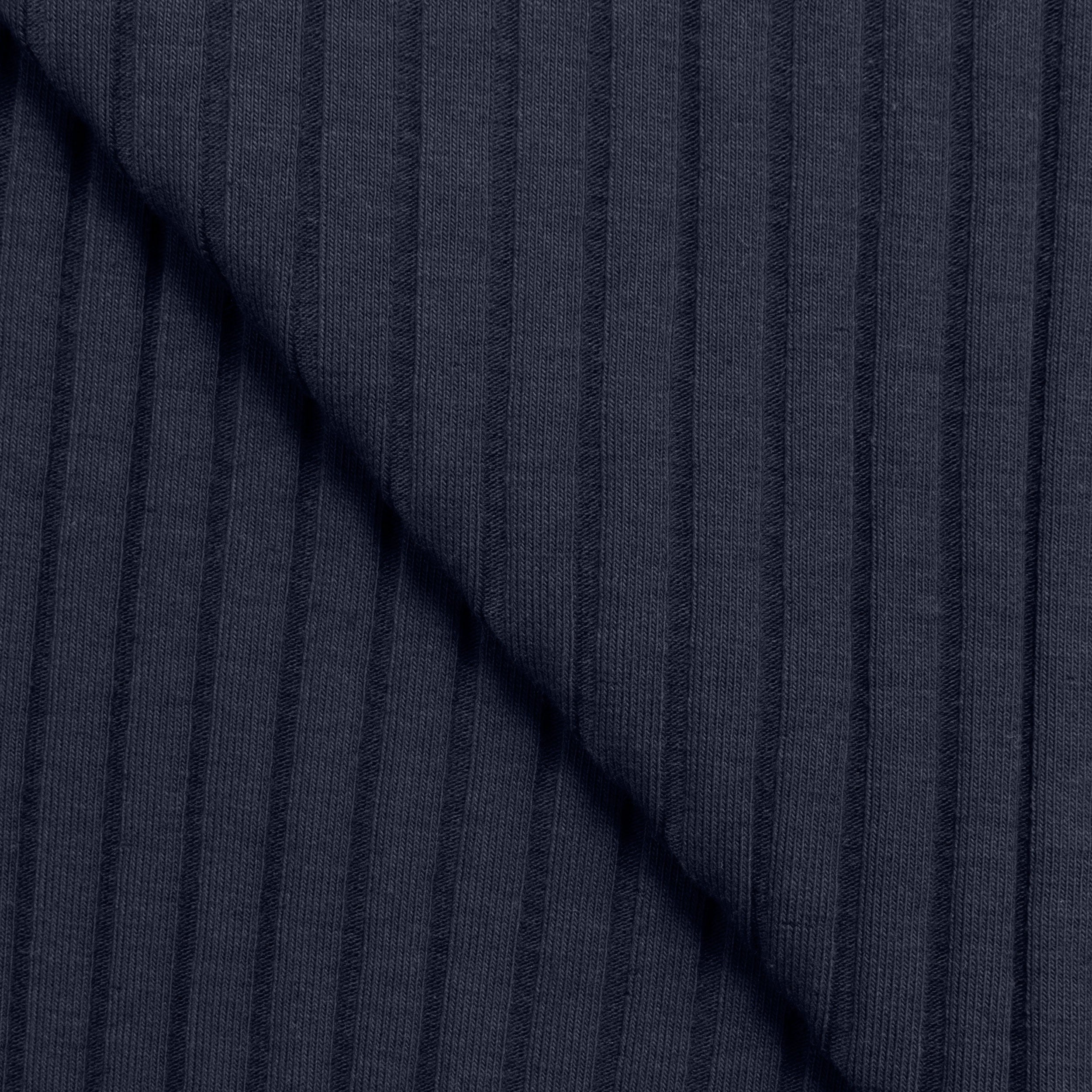 COTTON RIB KNIT FABRIC - FJORD BLUE - 240 GSM