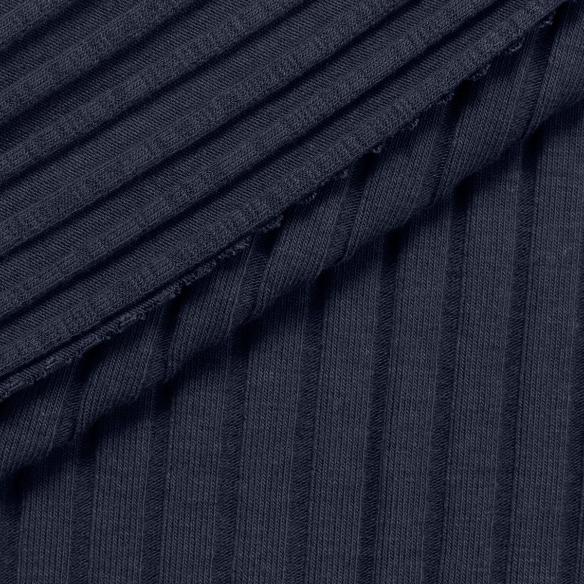 COTTON RIB KNIT FABRIC - FJORD BLUE - 240 GSM