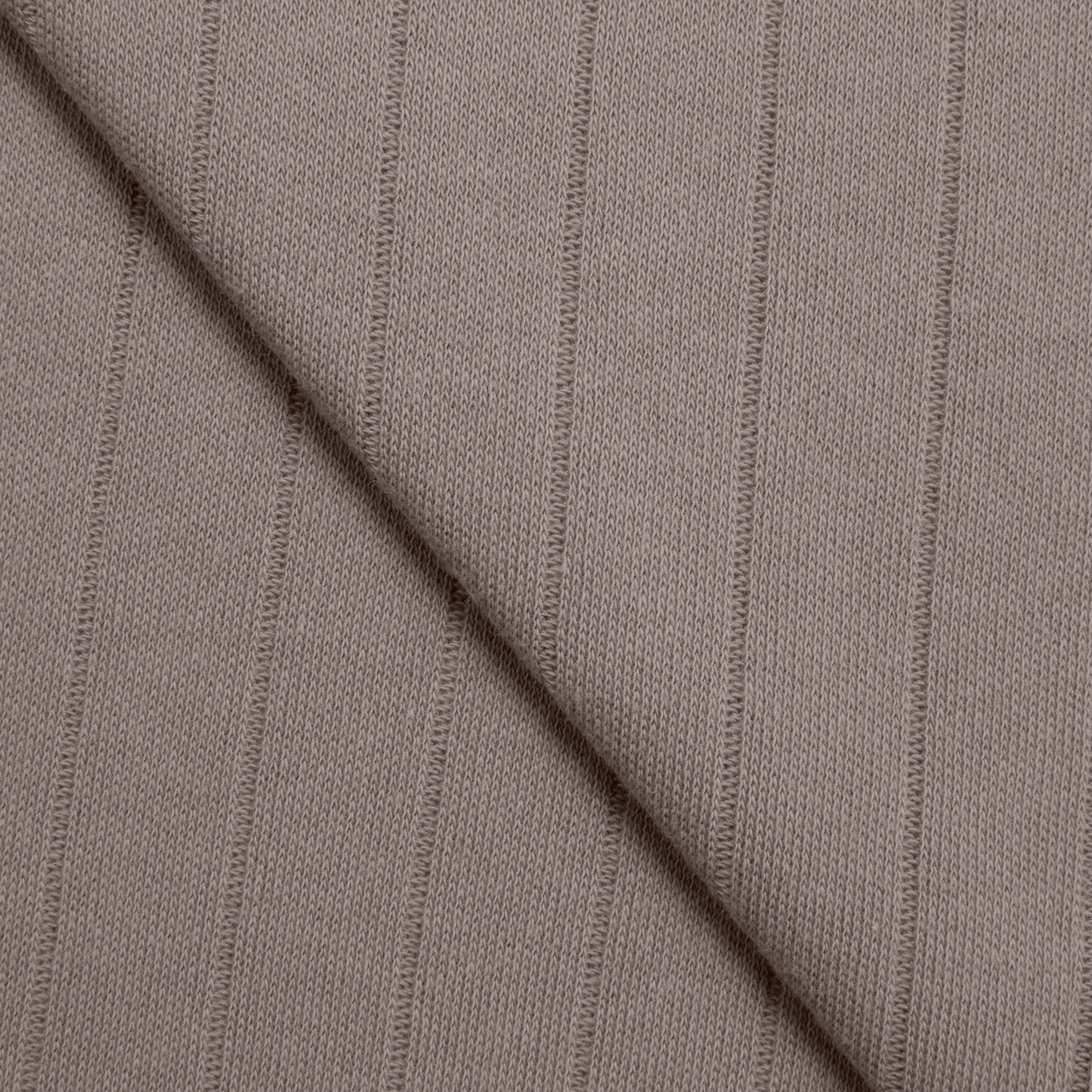 COTTON RIB KNIT FABRIC WITH ELASTANE - ALPACA - 190 GSM