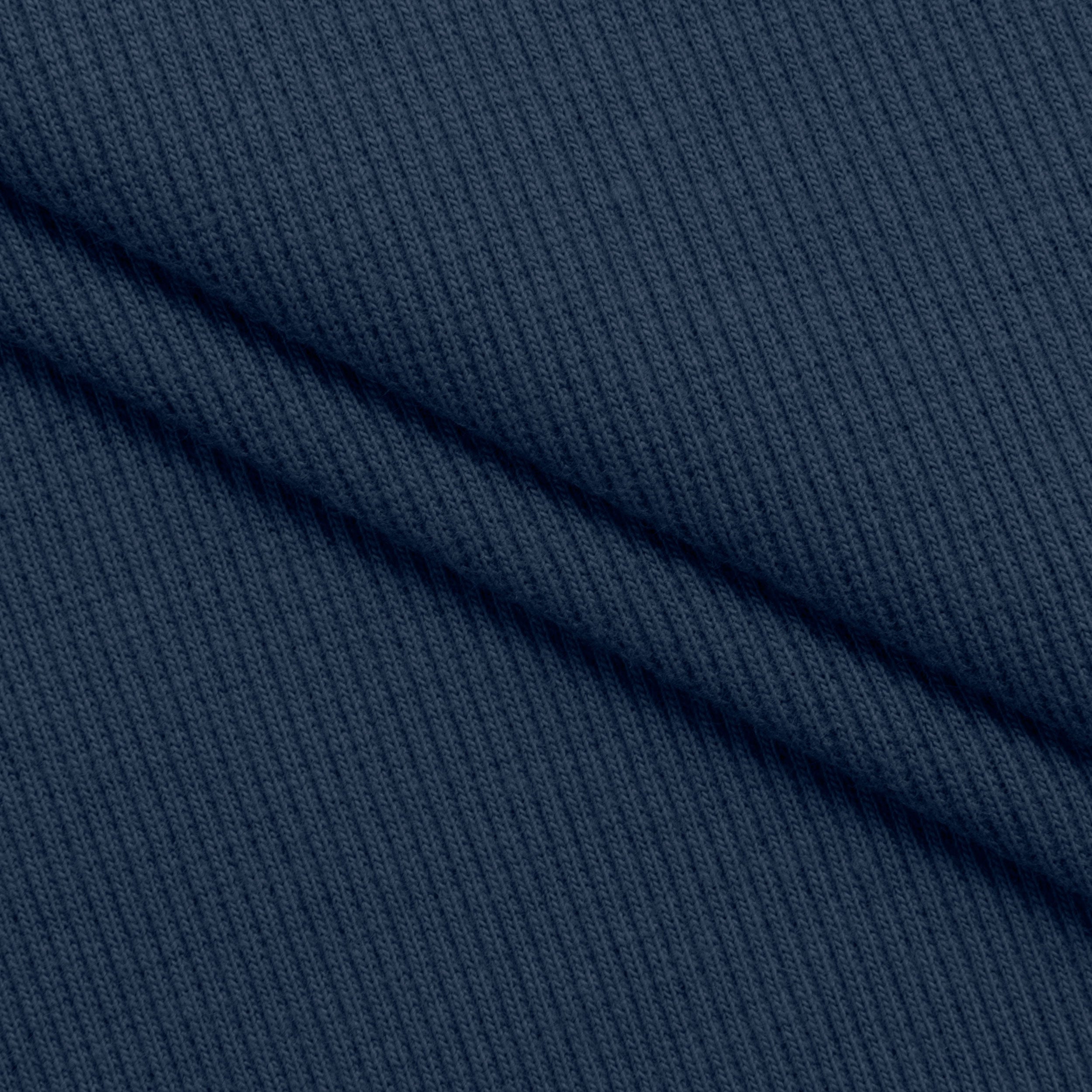COTTON RIB KNIT FABRIC WITH ELASTANE - DENIM BLUE - 220 GSM