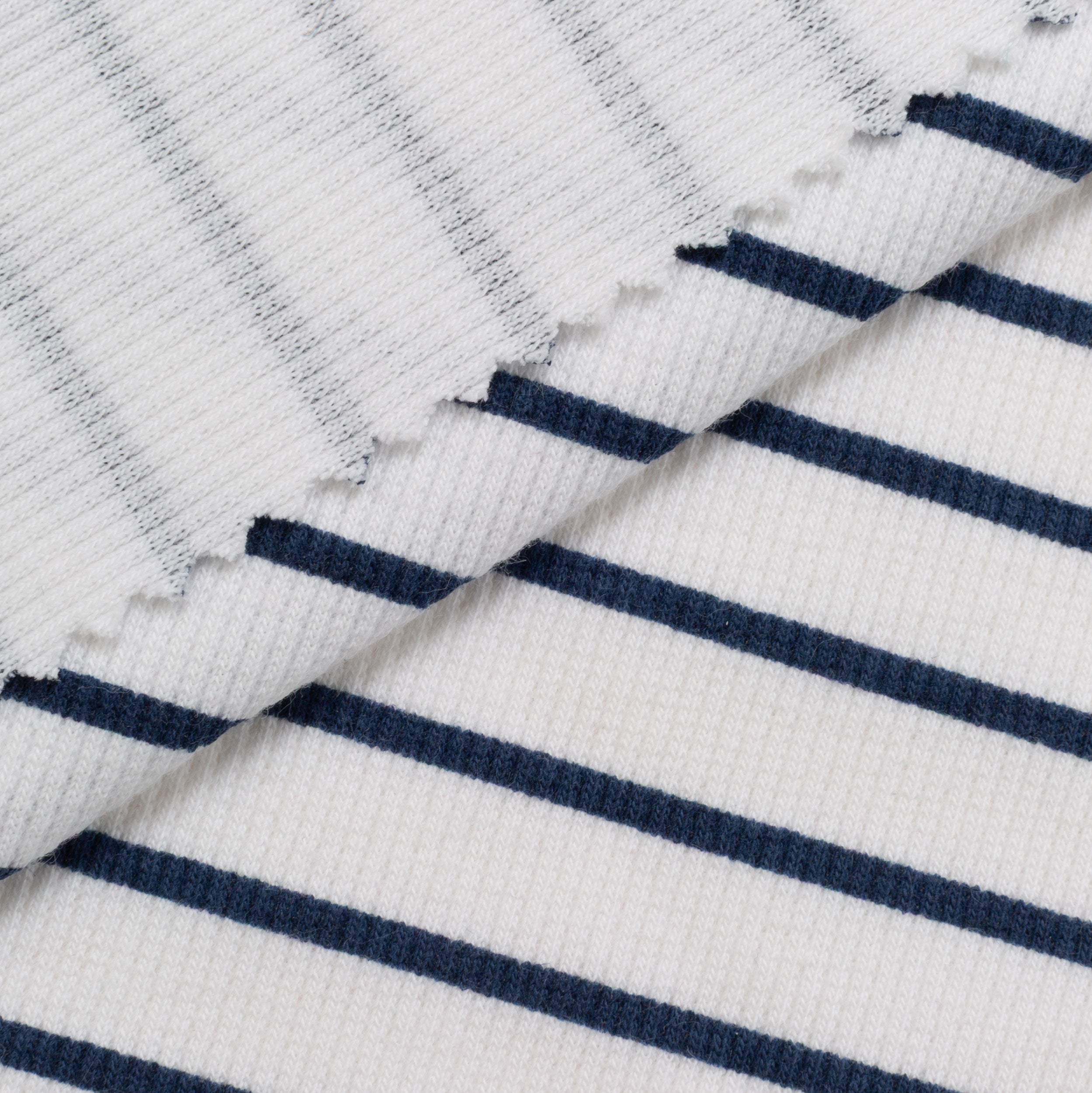 COTTON RIB KNIT FABRIC WITH ELASTANE - SPORT STRIPES VARIANT B - 240 GSM